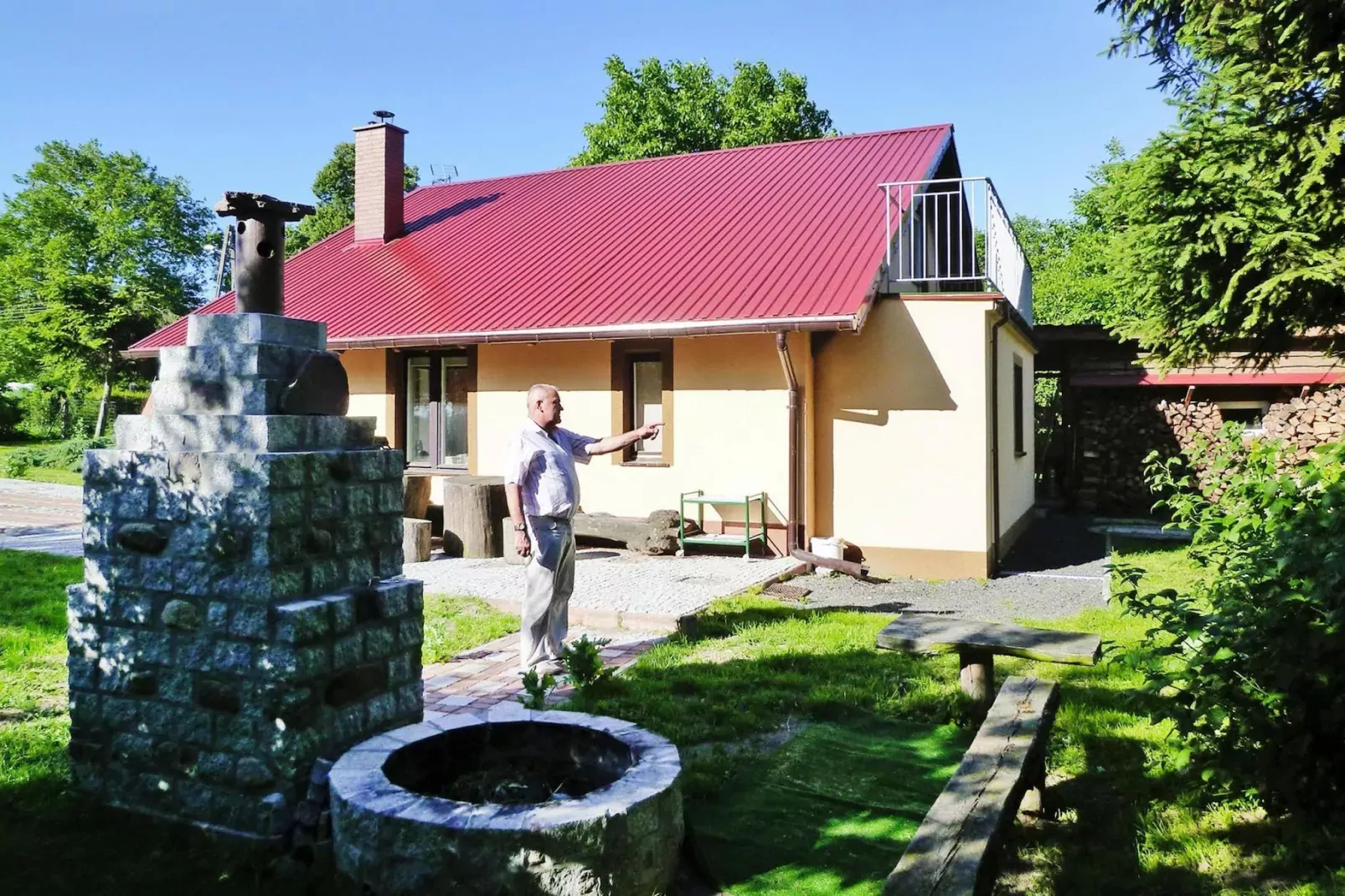 Holiday home, Wiejkowko-Dom, 150 qm-Buitenkant zomer