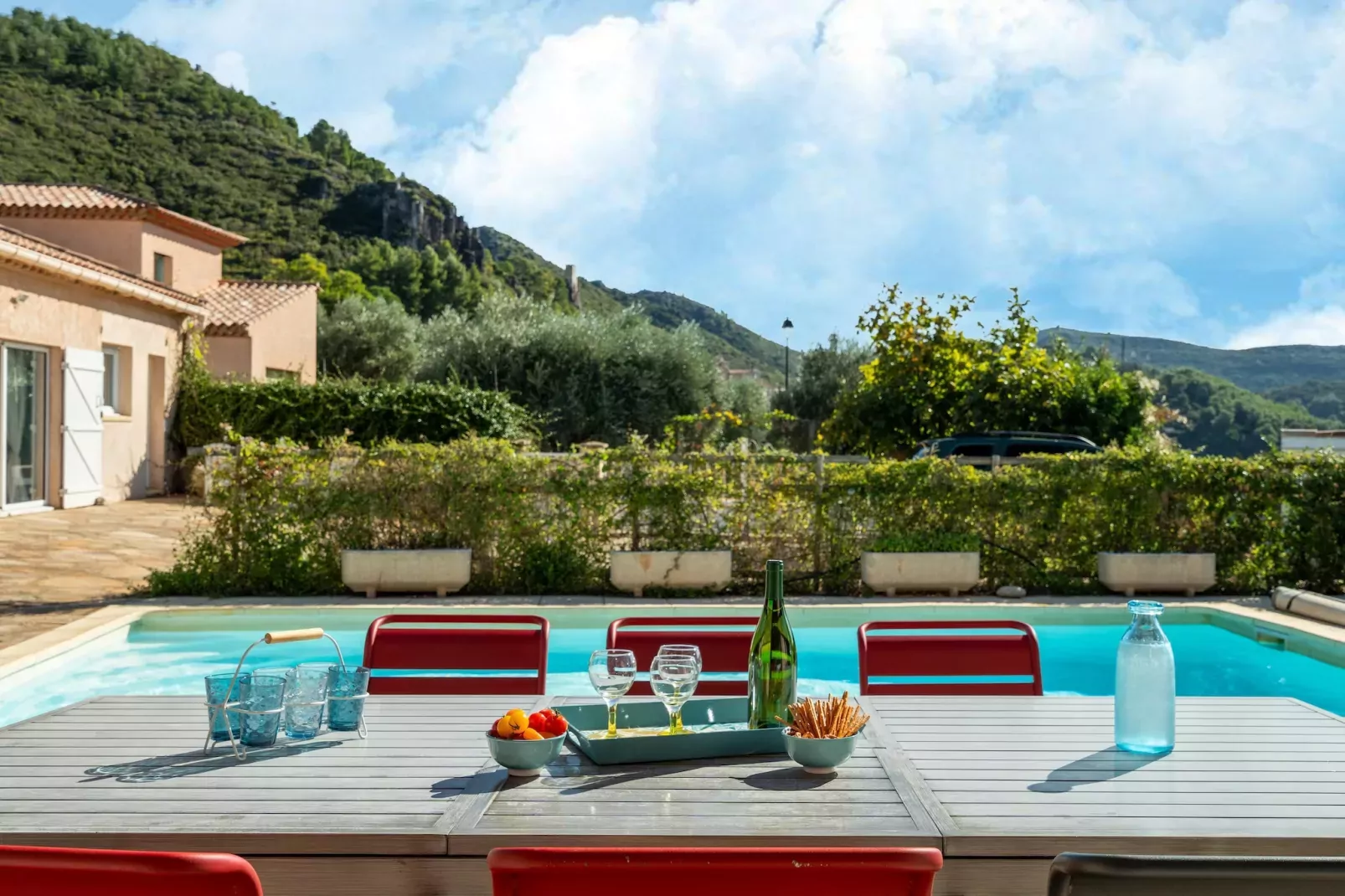 Villa in Roquebrun met privézwembad-Zwembad