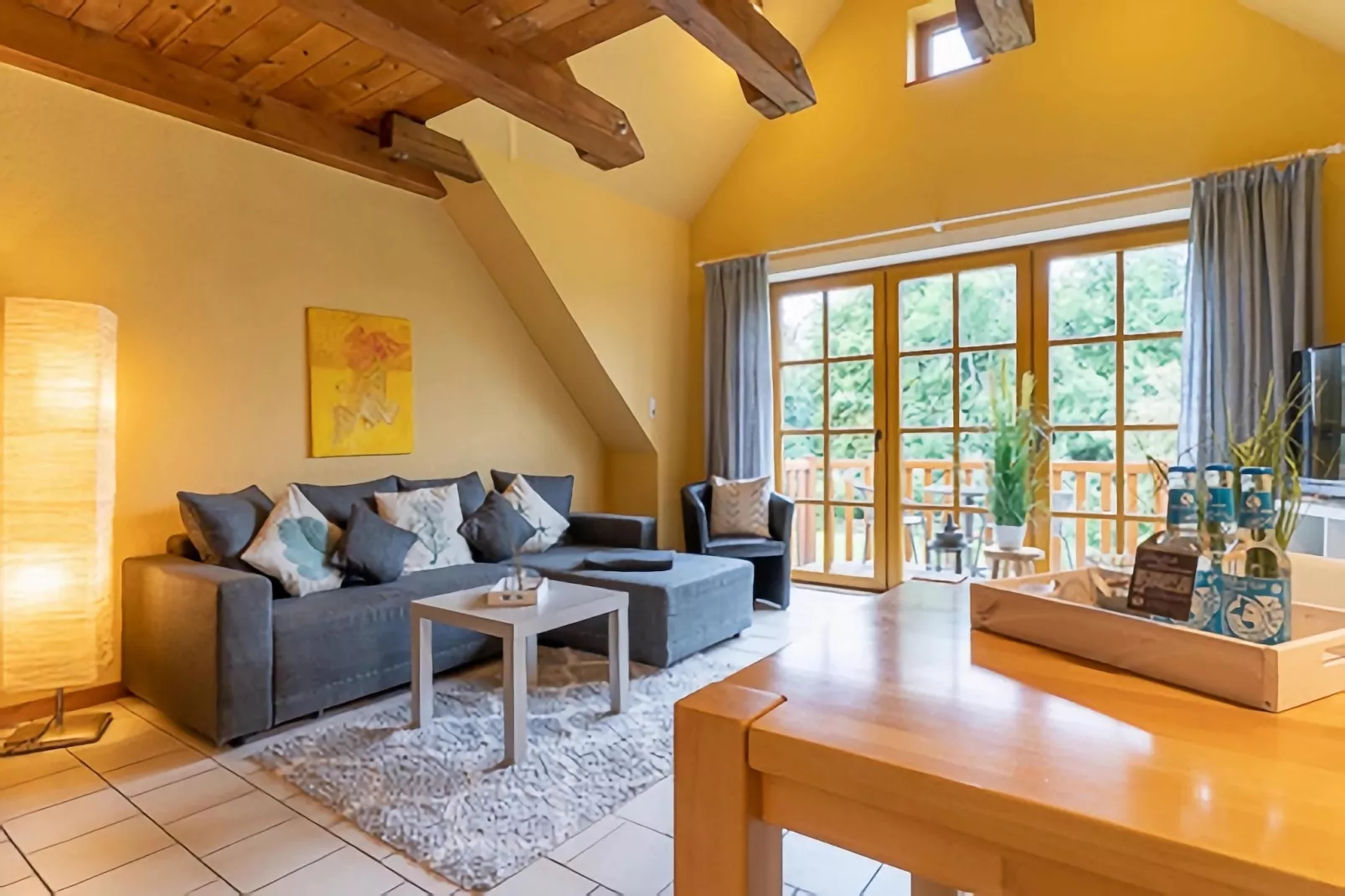 Ferienwohnung Hohe Düne Vollerwiek-Woonkamer
