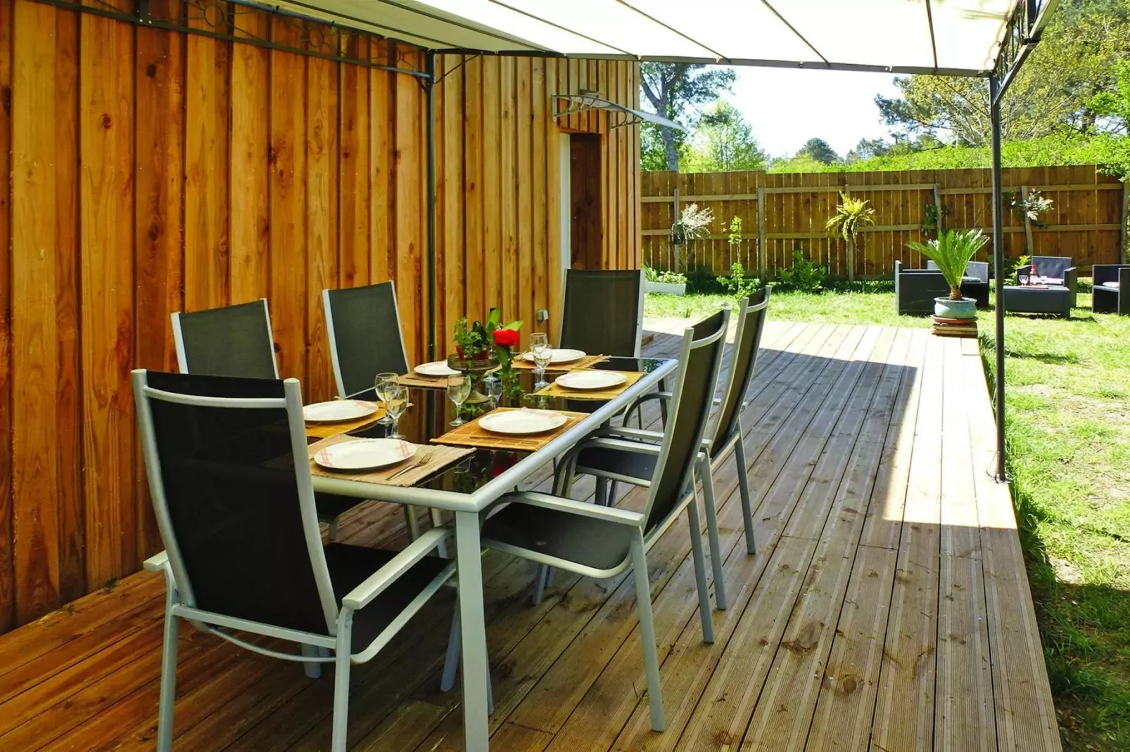 Holiday home Le Porge-Terrasbalkon