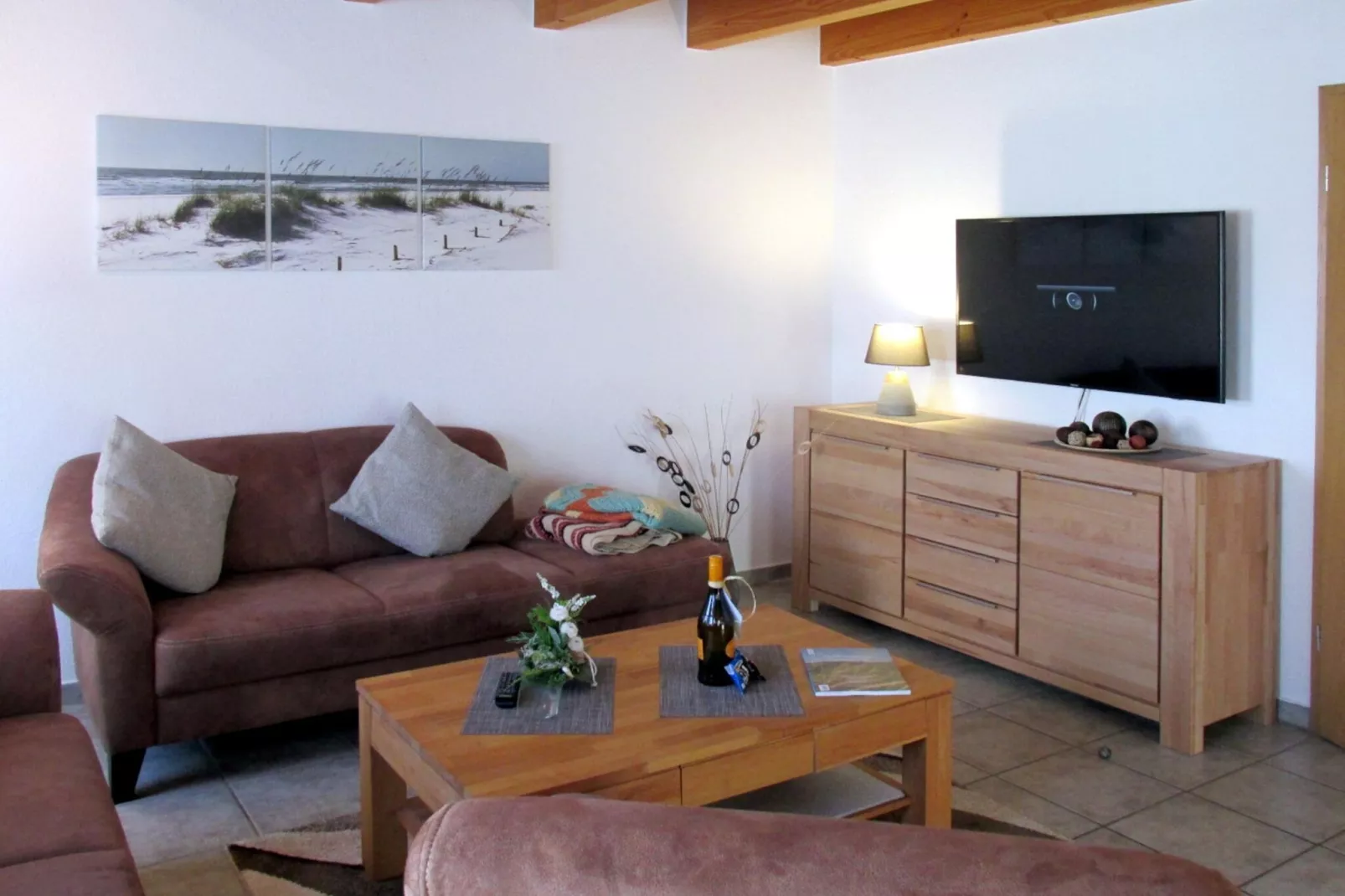 Ferienhaus Wattperlchen-Woonkamer