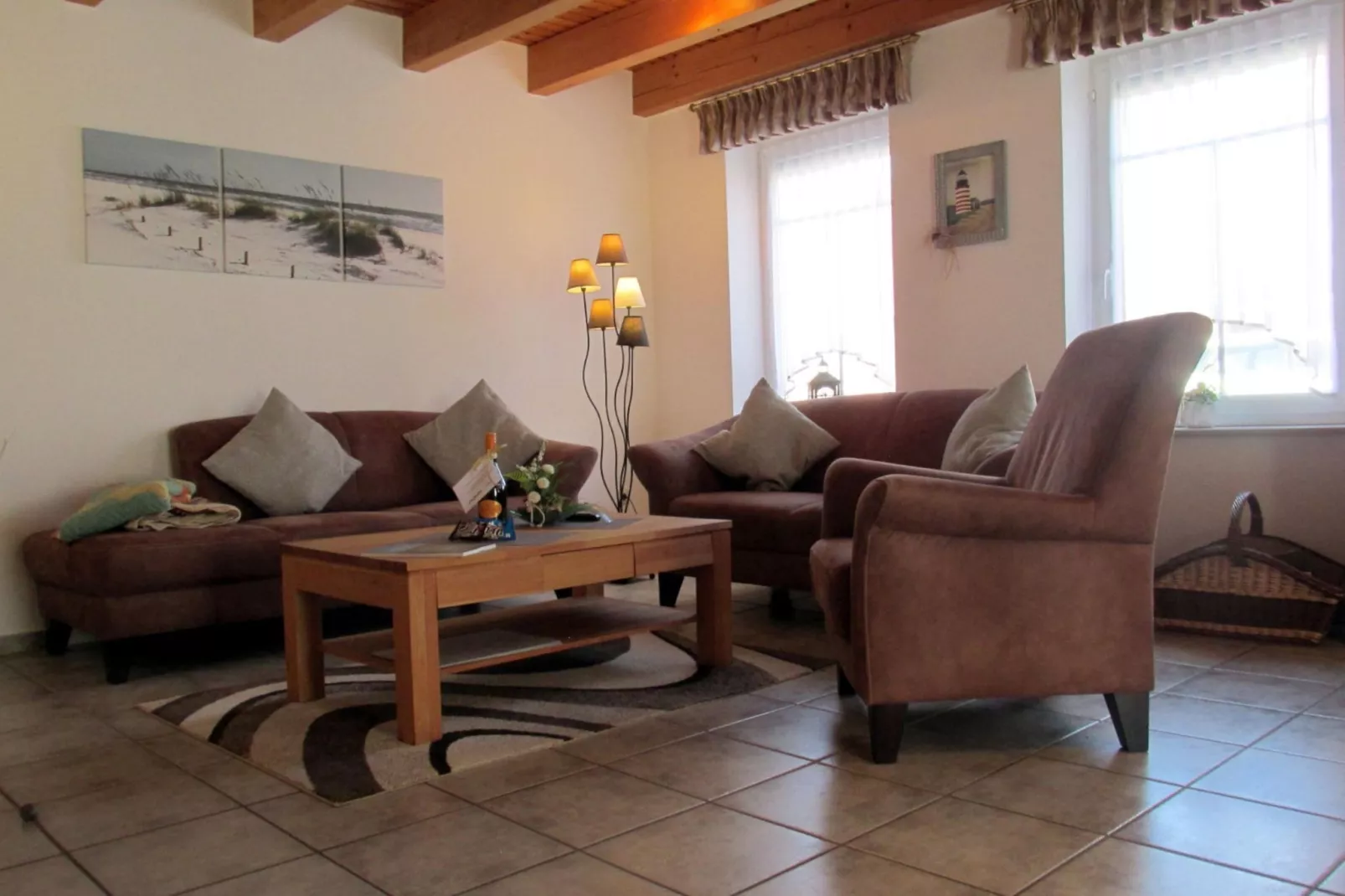 Ferienhaus Wattperlchen-Woonkamer
