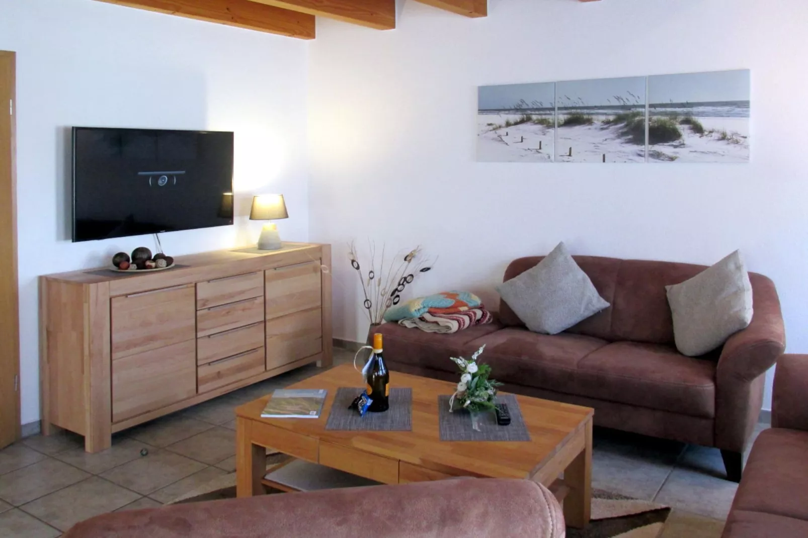 Ferienhaus Wattperlchen-Woonkamer