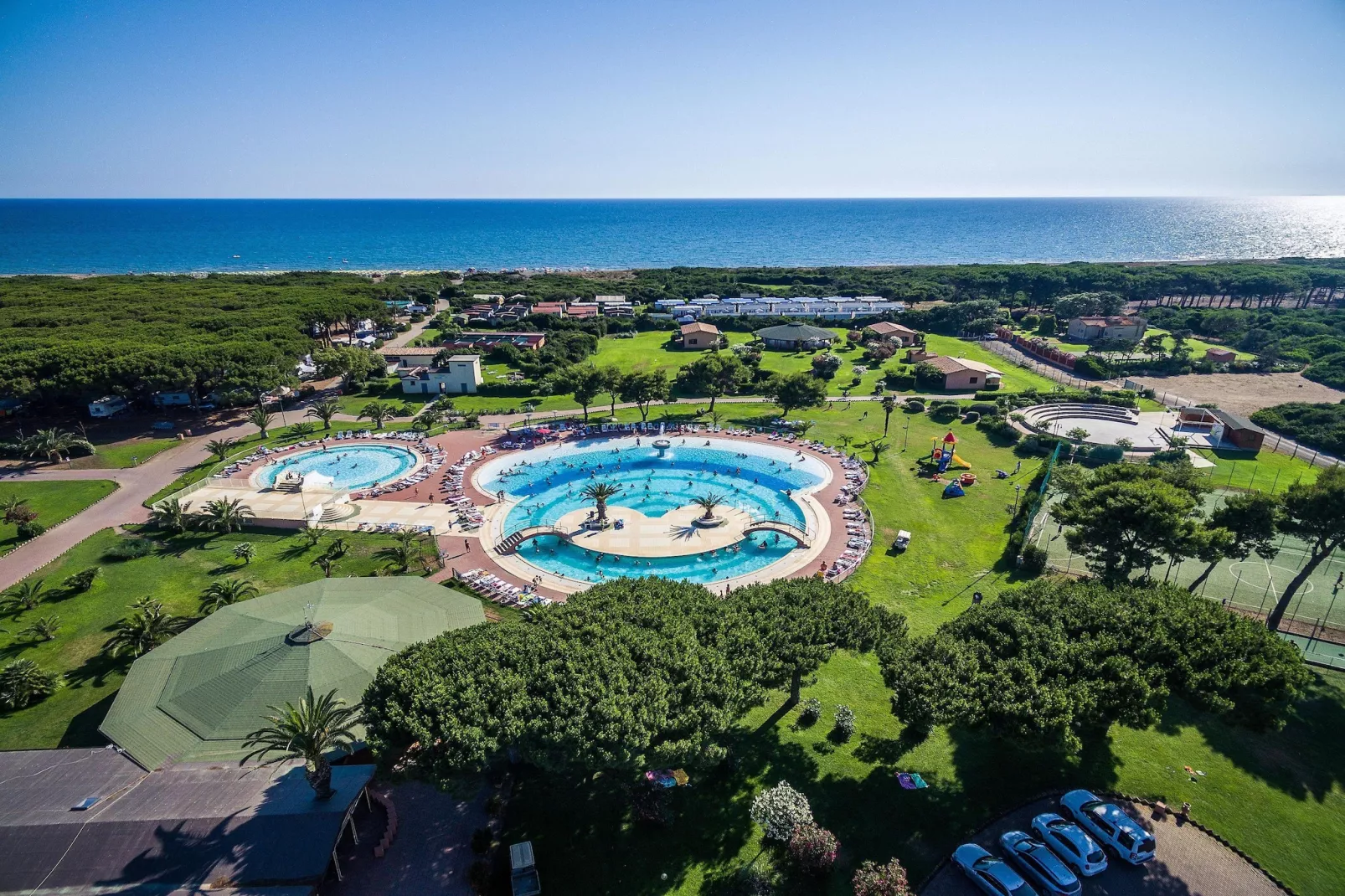 Gitavillage California 4-Zi-Lodge Premium Veranda 32 qm-Zwembad