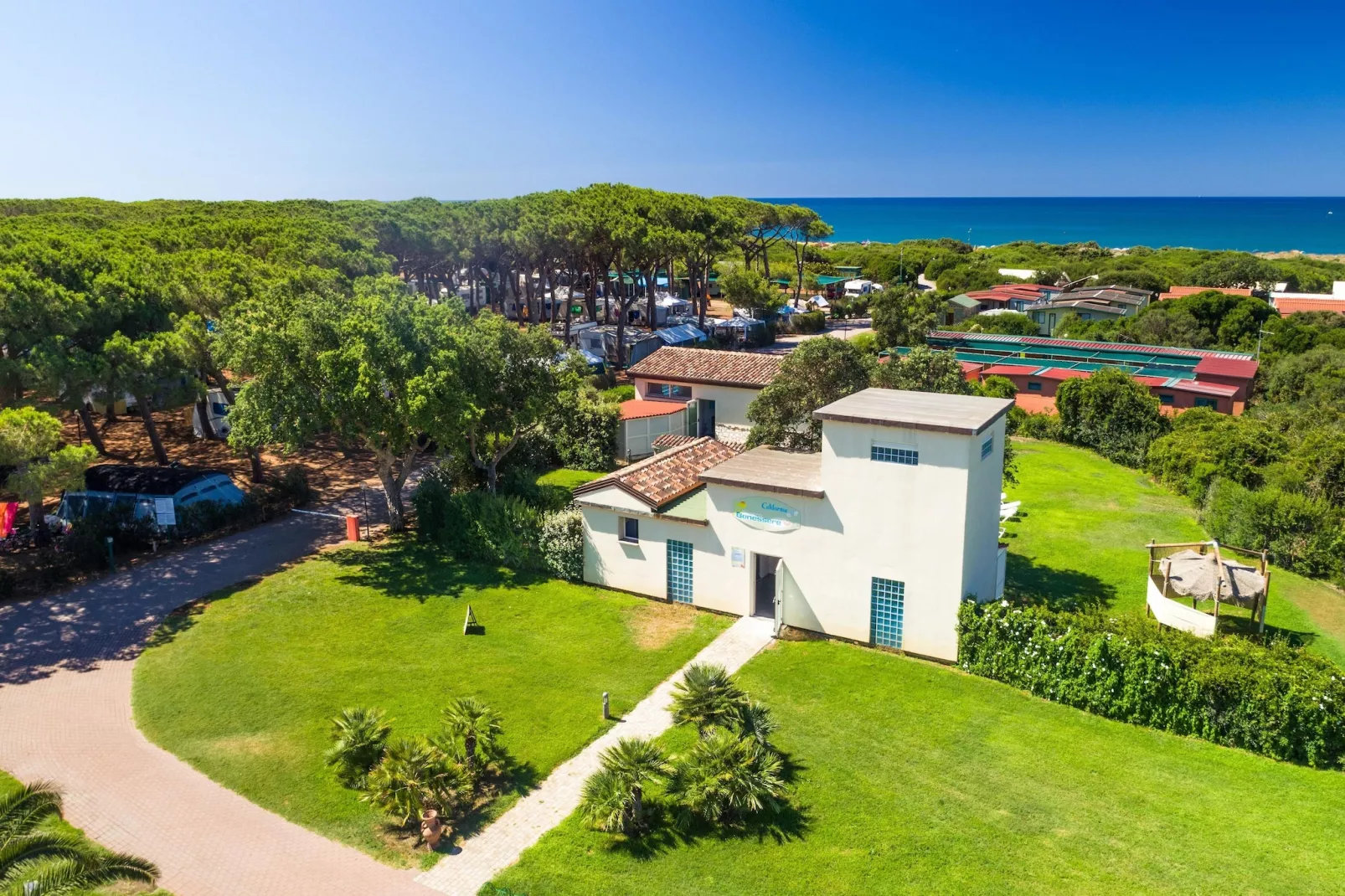 Gitavillage California 4-Zi-Lodge Premium Veranda 32 qm-Gebieden zomer 1km