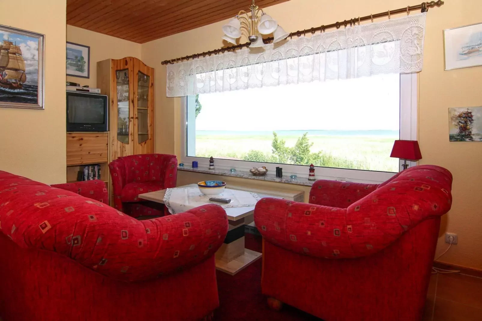 Ferienhaus Am Schilfufer-Woonkamer