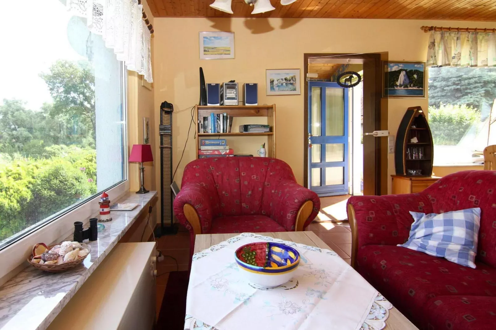Ferienhaus Am Schilfufer-Woonkamer