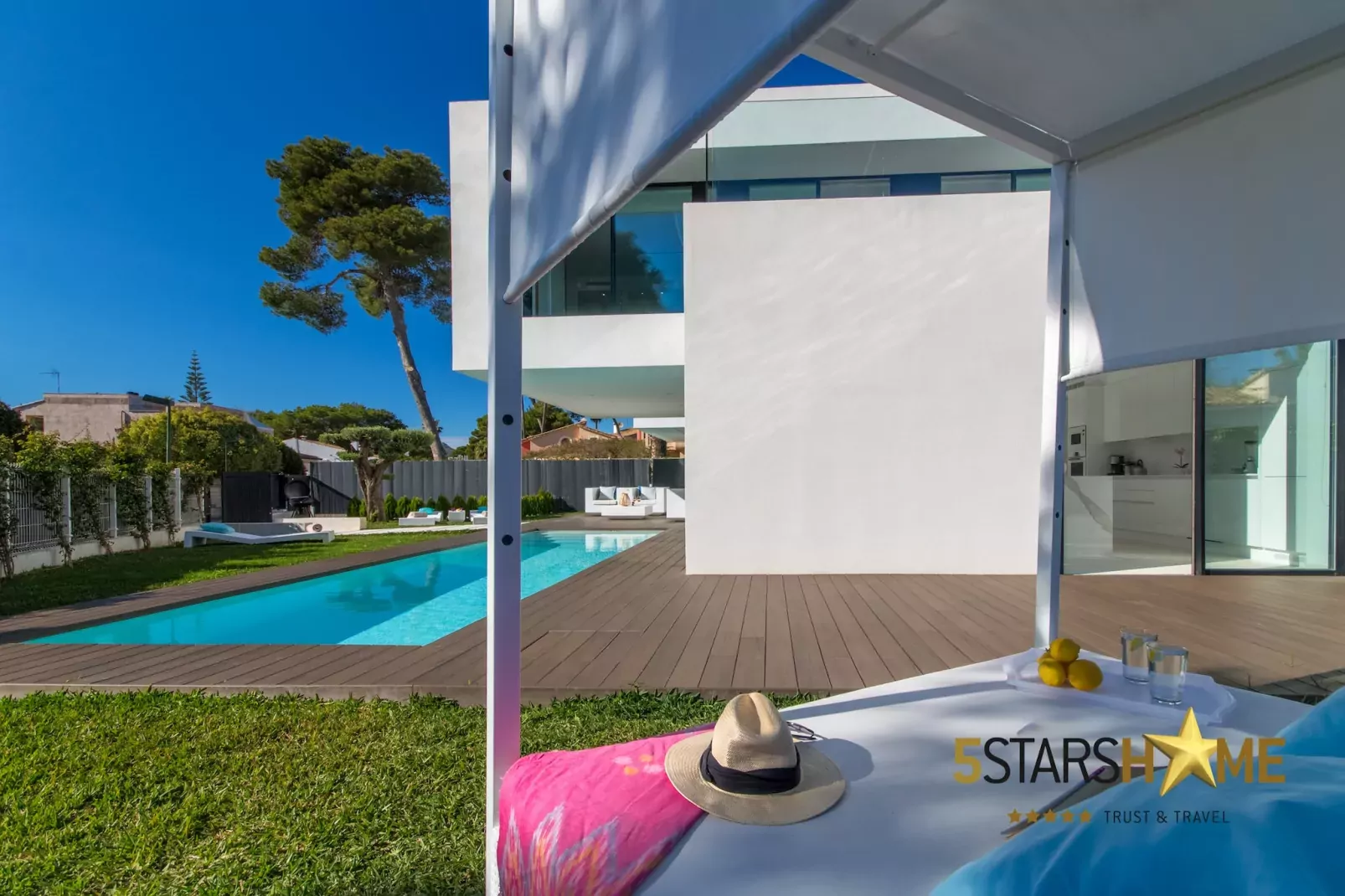 La Pau de Mar, Villa 5StarsHome Mallorca-Tuinen zomer
