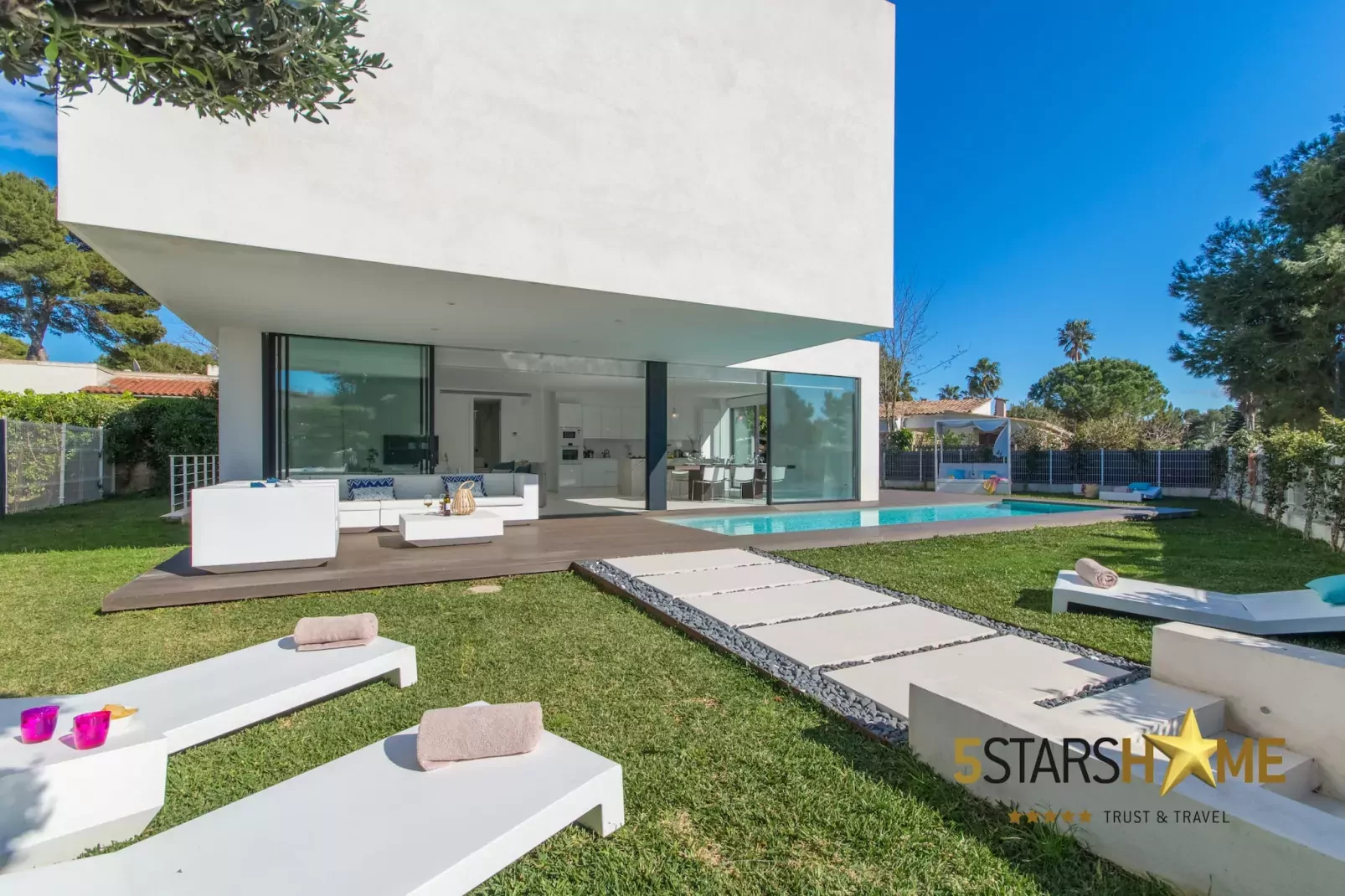 La Pau de Mar, Villa 5StarsHome Mallorca-Tuinen zomer