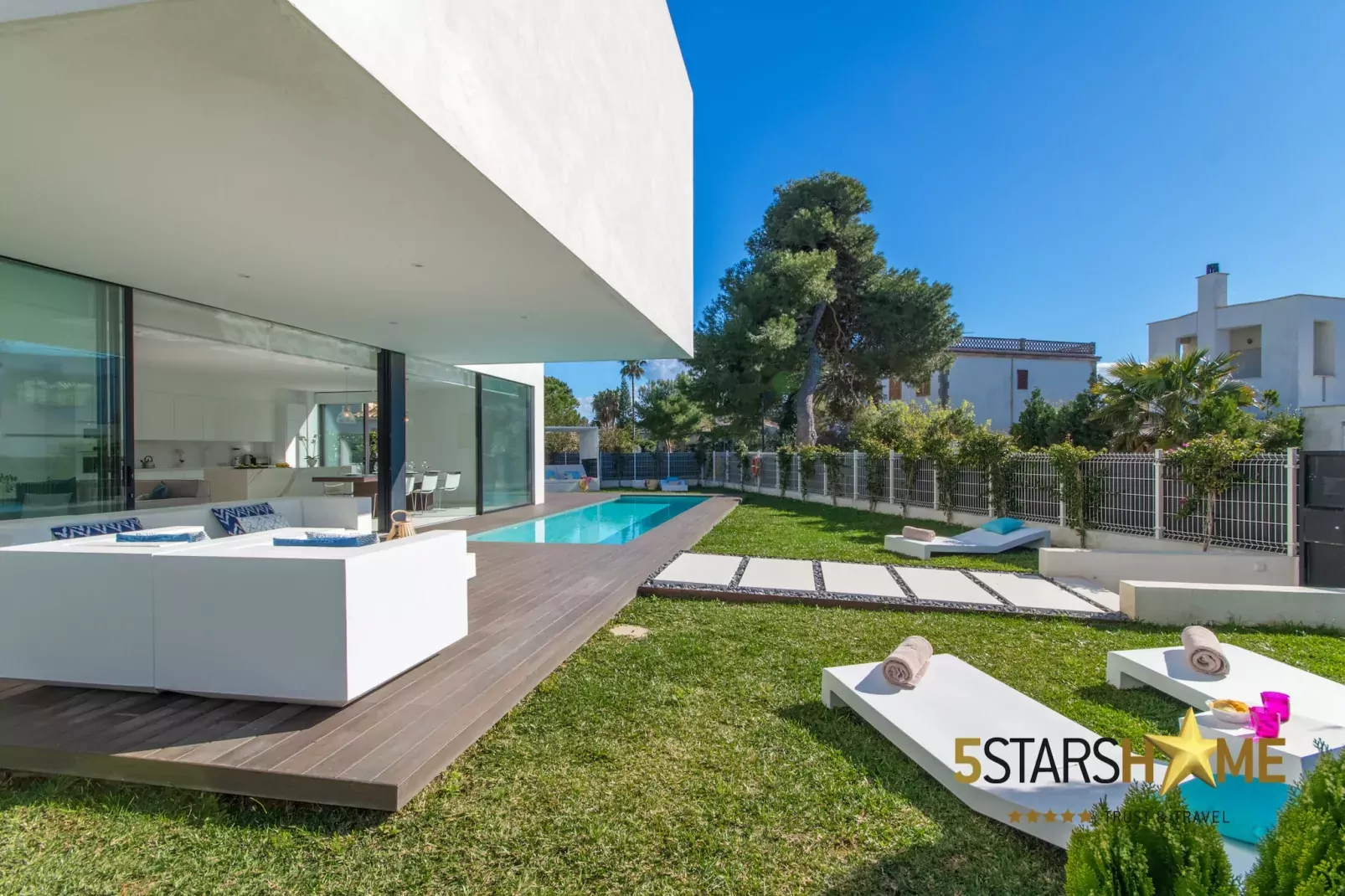 La Pau de Mar, Villa 5StarsHome Mallorca-Tuinen zomer