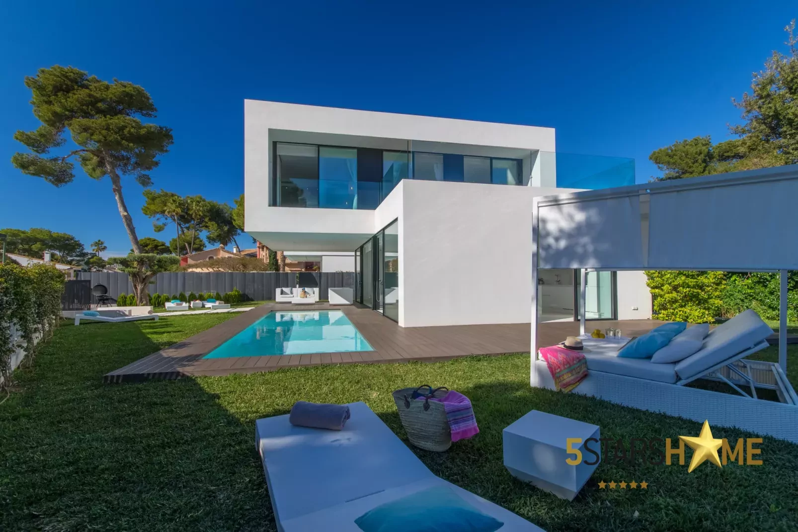 La Pau de Mar, Villa 5StarsHome Mallorca-Tuinen zomer