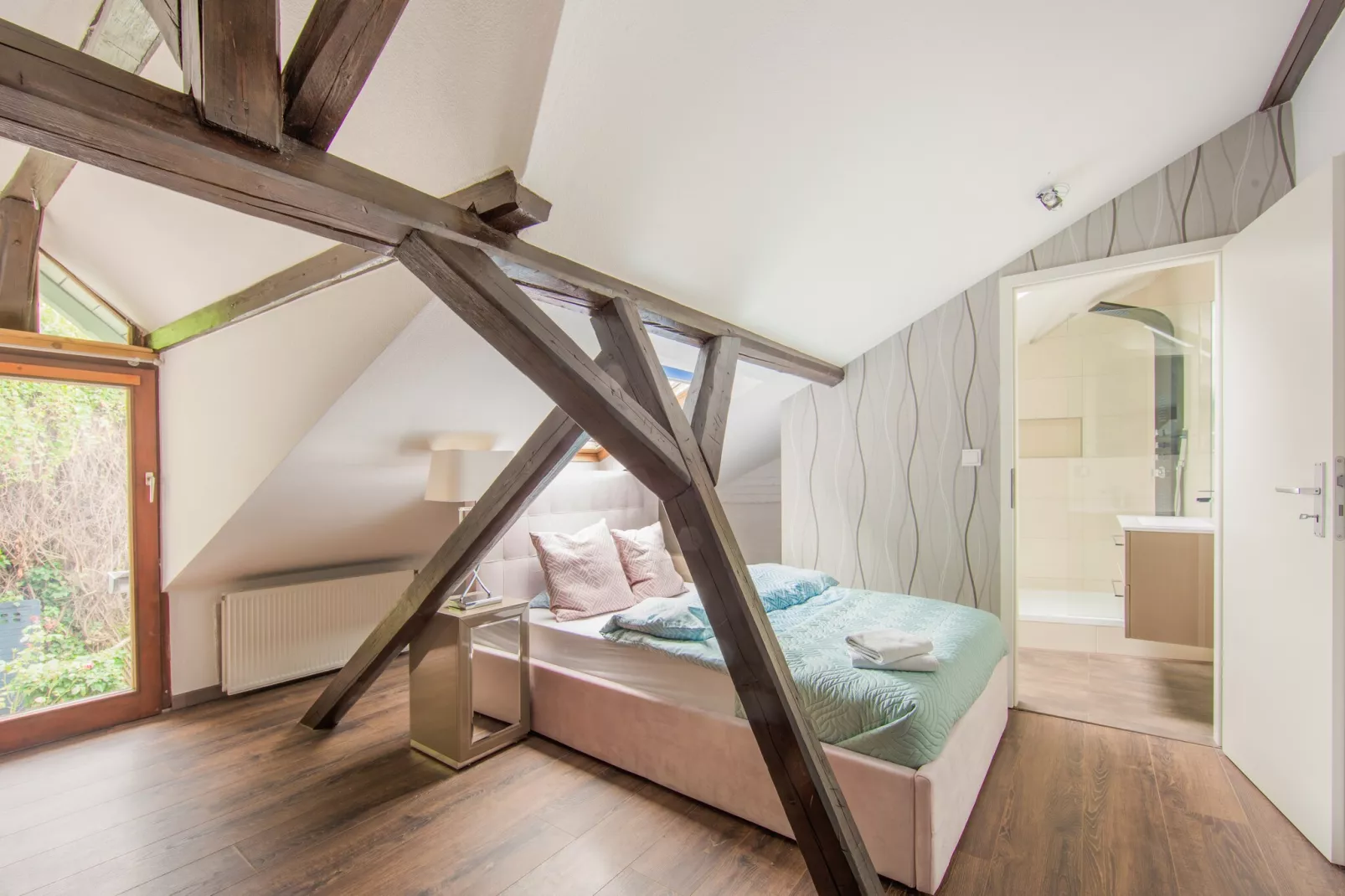 Maisonette im Taunus mit mediterrane Terrasse-Slaapkamer