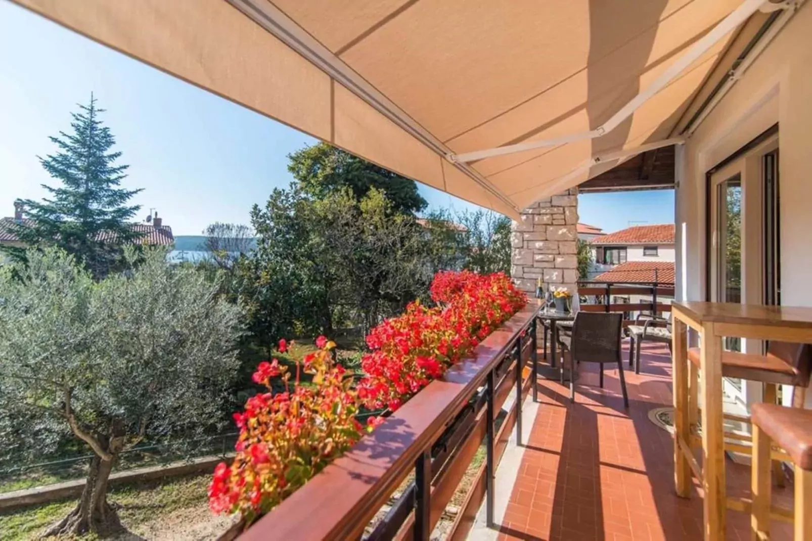 Villa Amalija - Apartment Amy with Sea View-Terrasbalkon