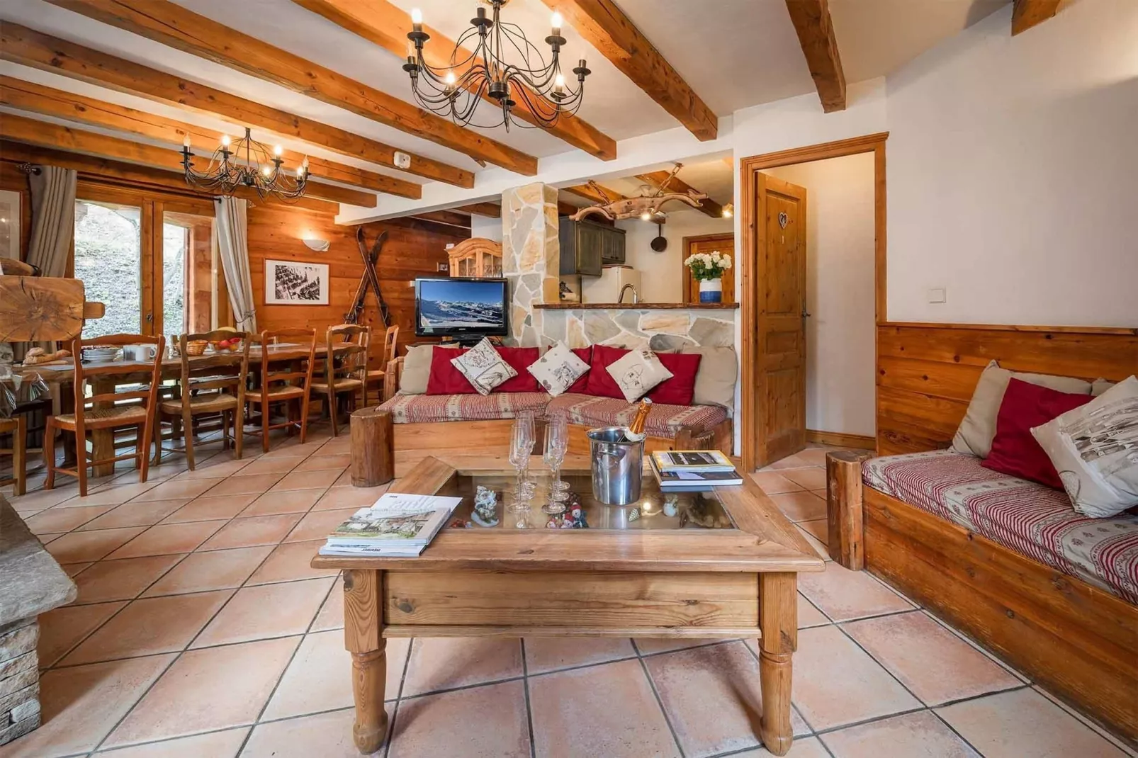 Chalet Lea-Woonkamer