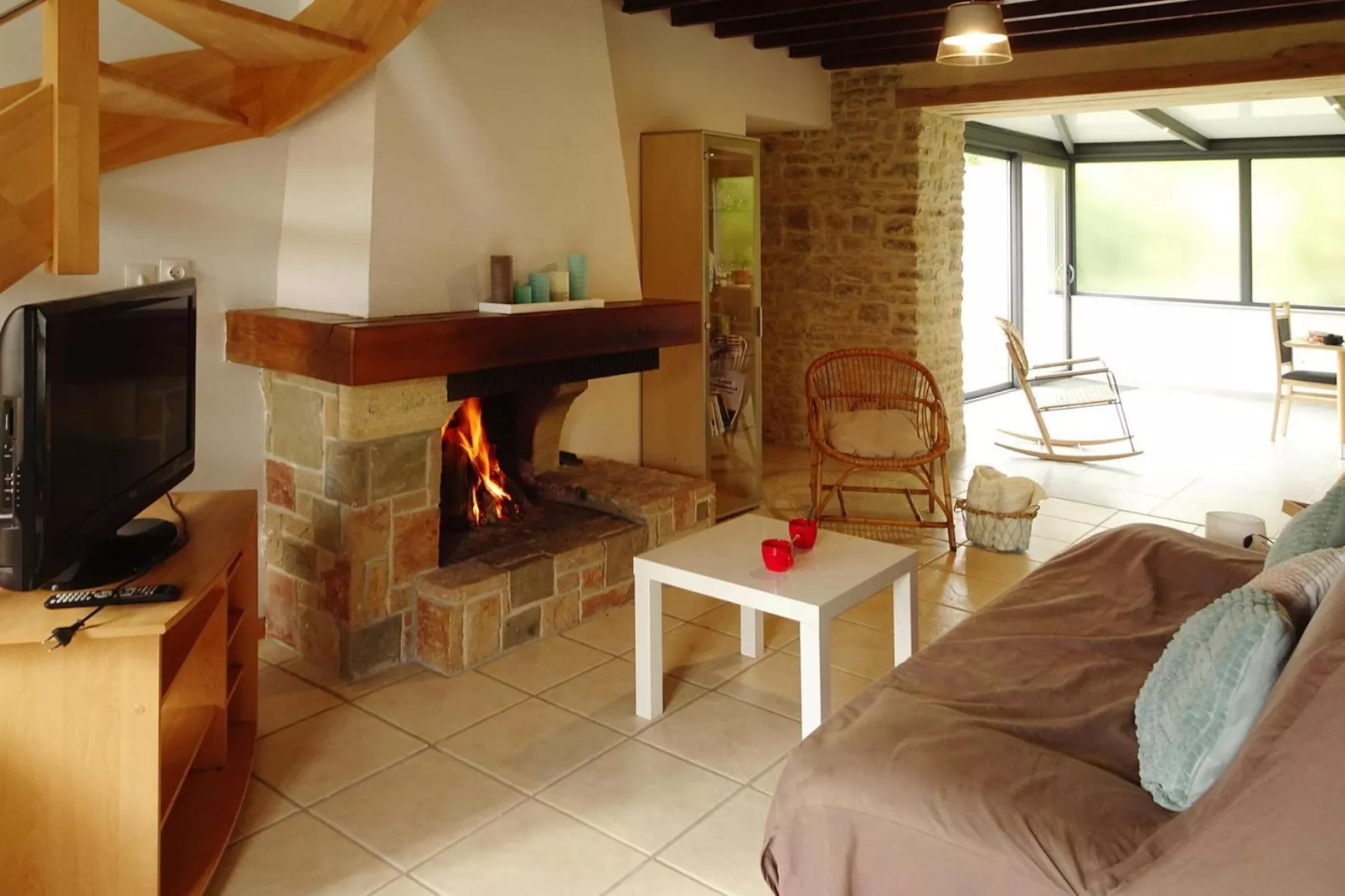 Semi-detached house Brucheville-Woonkamer