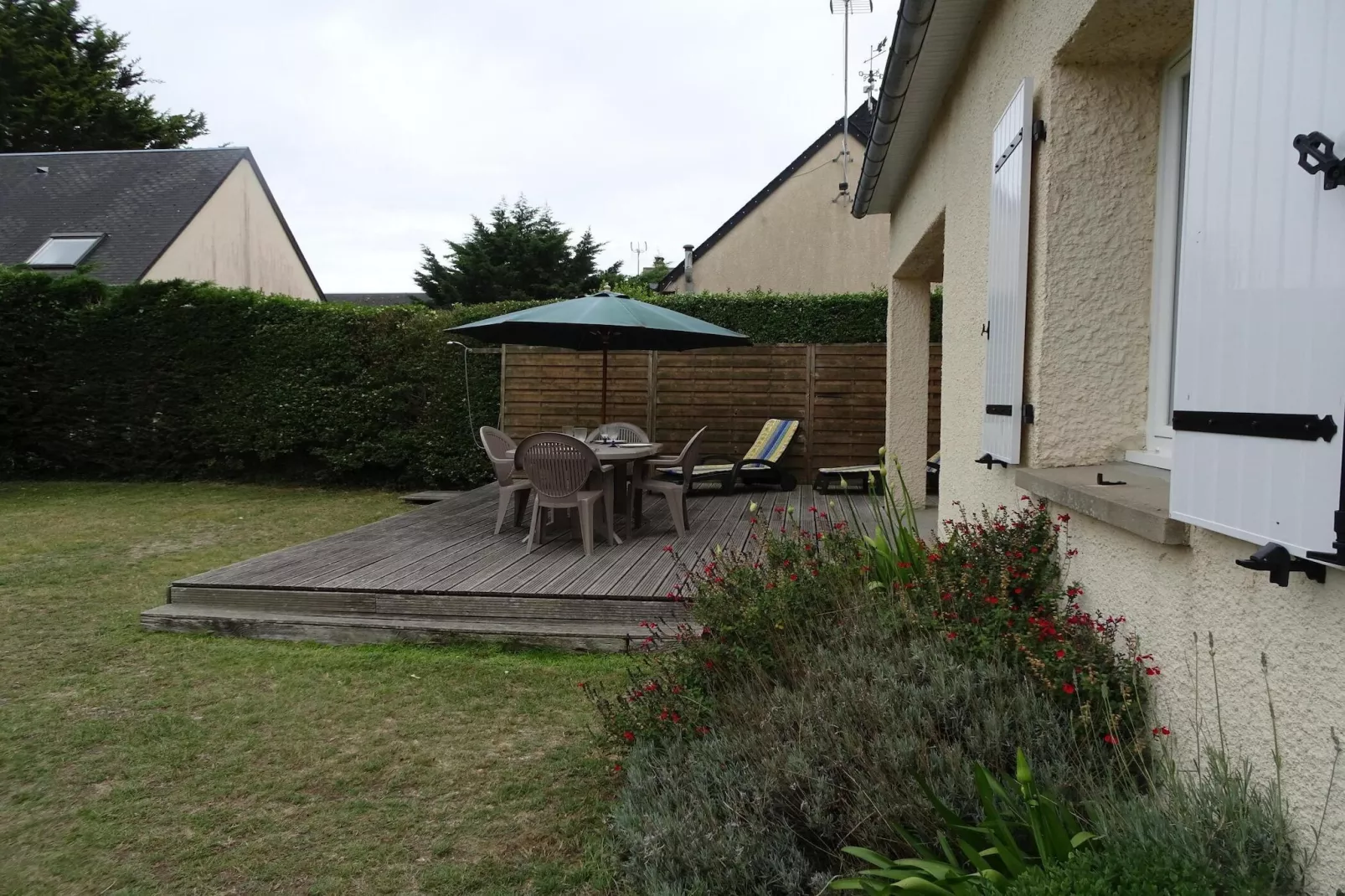 Holiday home Portbail-Terrasbalkon