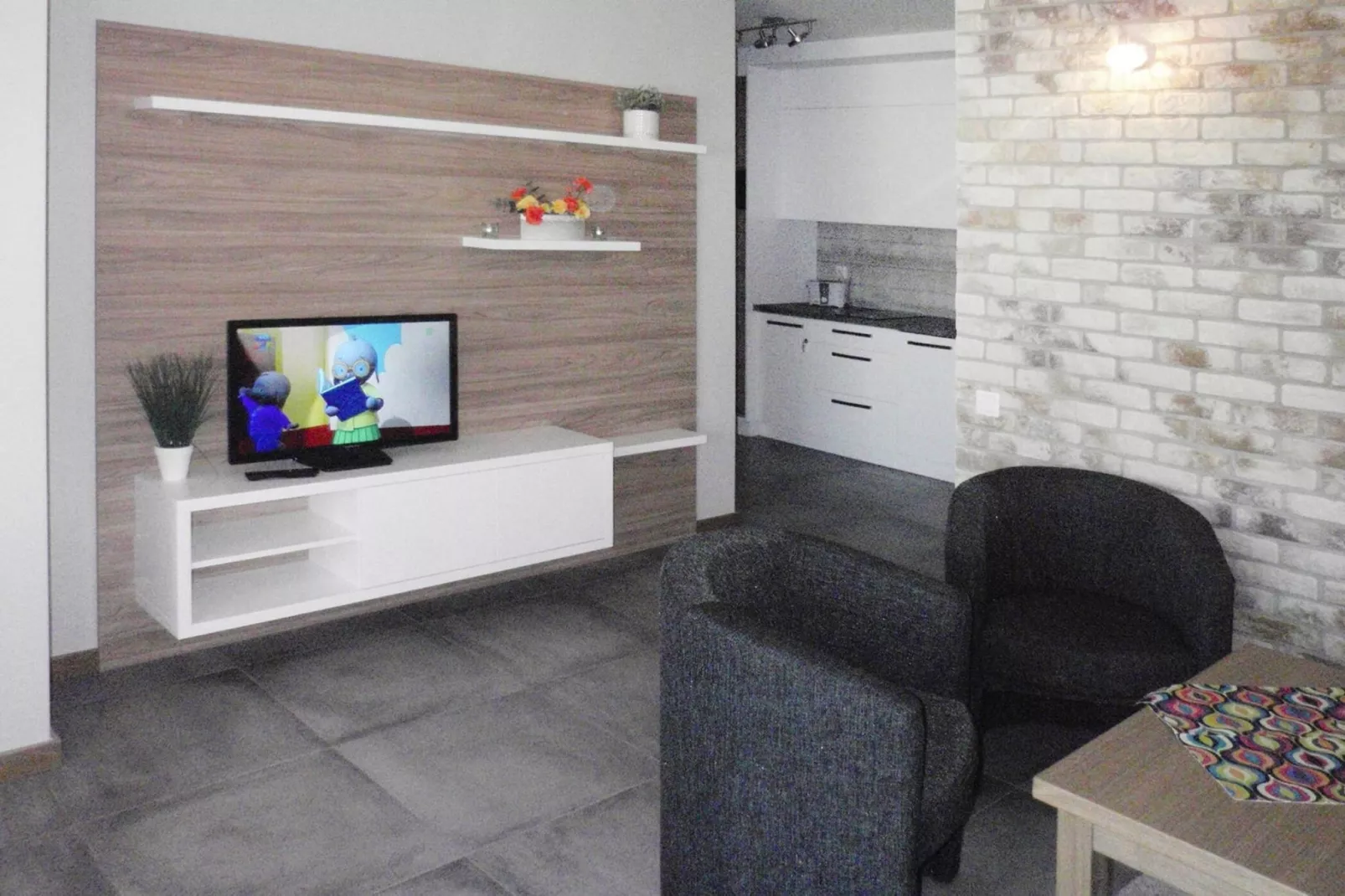 Modern apartment in Miedzyzdroje 100m from the sea 55 qm Typ A App-Woonkamer