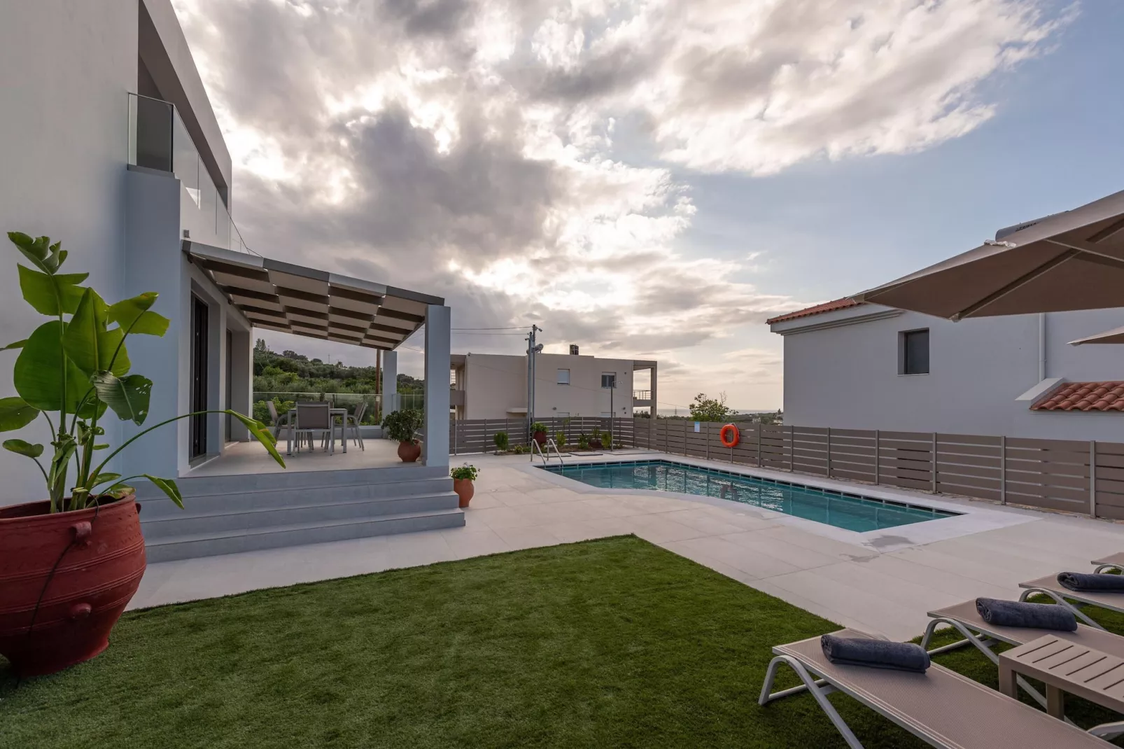 Athel Panoramic view Villas Athina-Zwembad