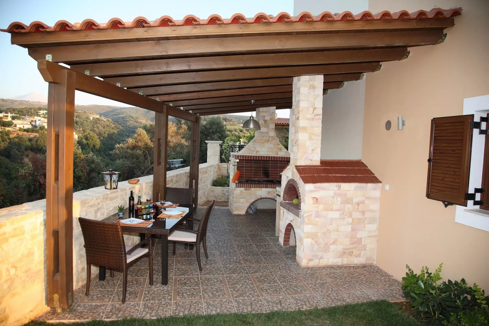 Agnanti Marina villa with private pool-Terrasbalkon