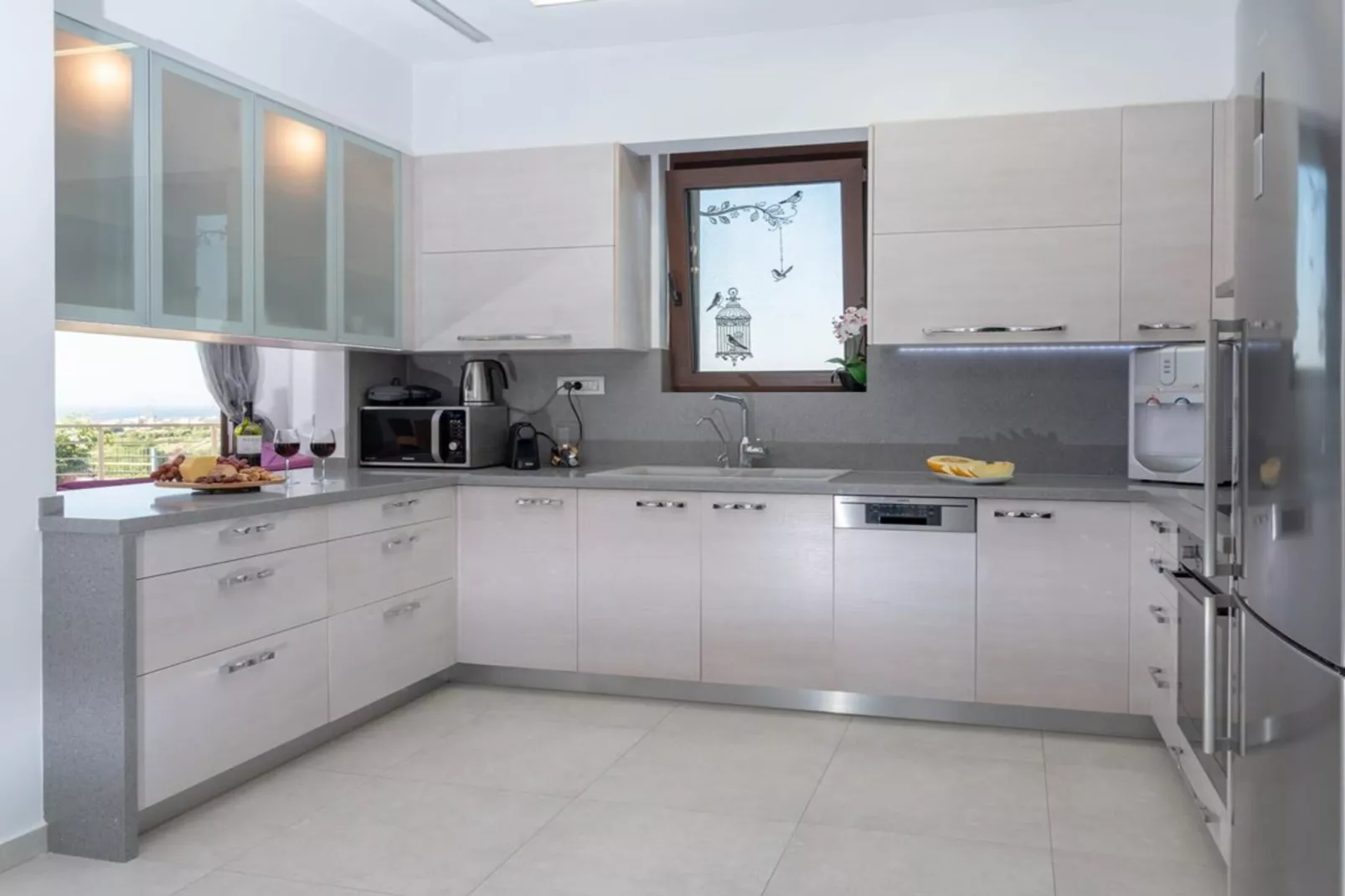 Villa David with private pool-Keuken