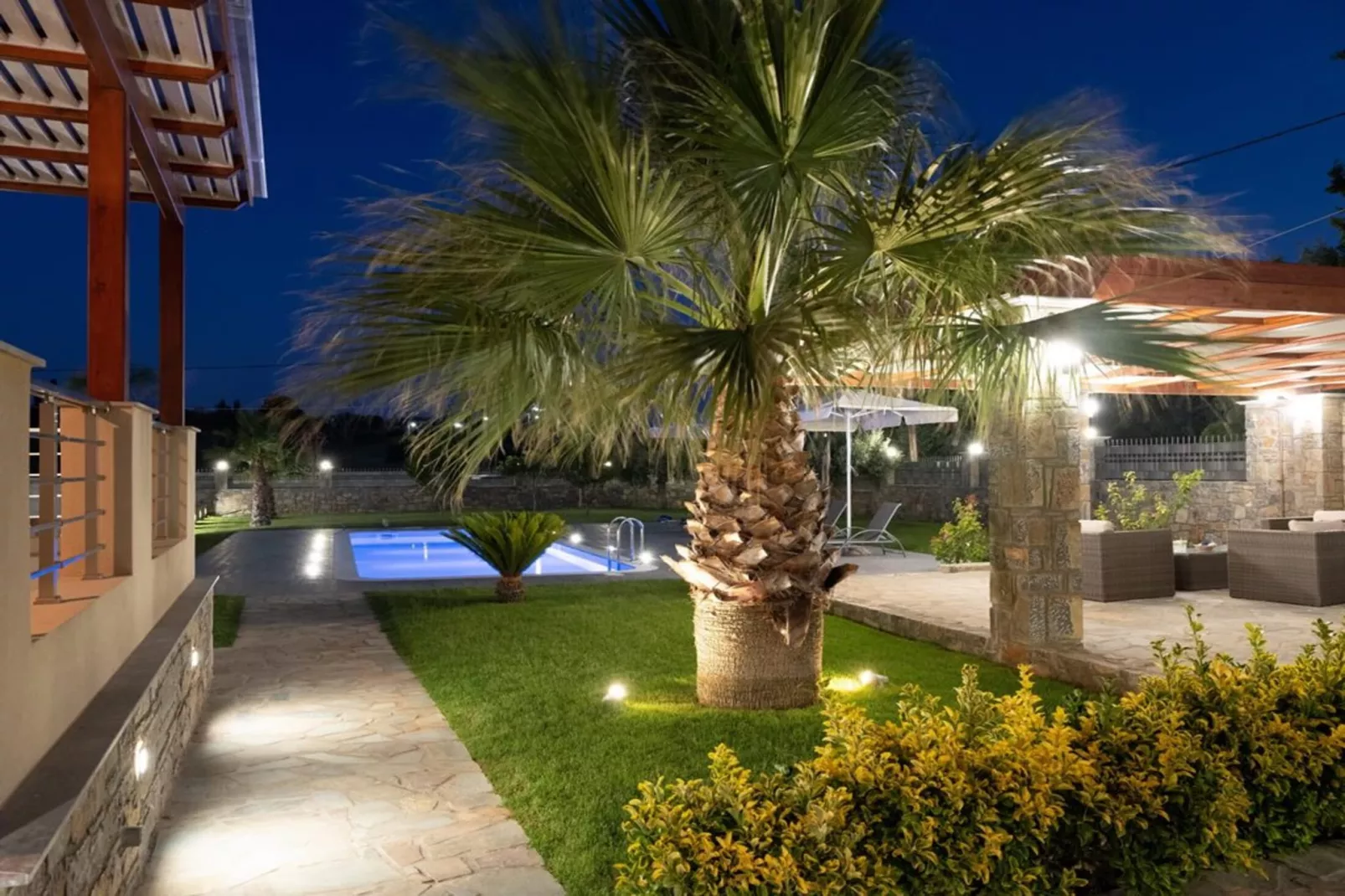 Villa David with private pool-Tuinen zomer