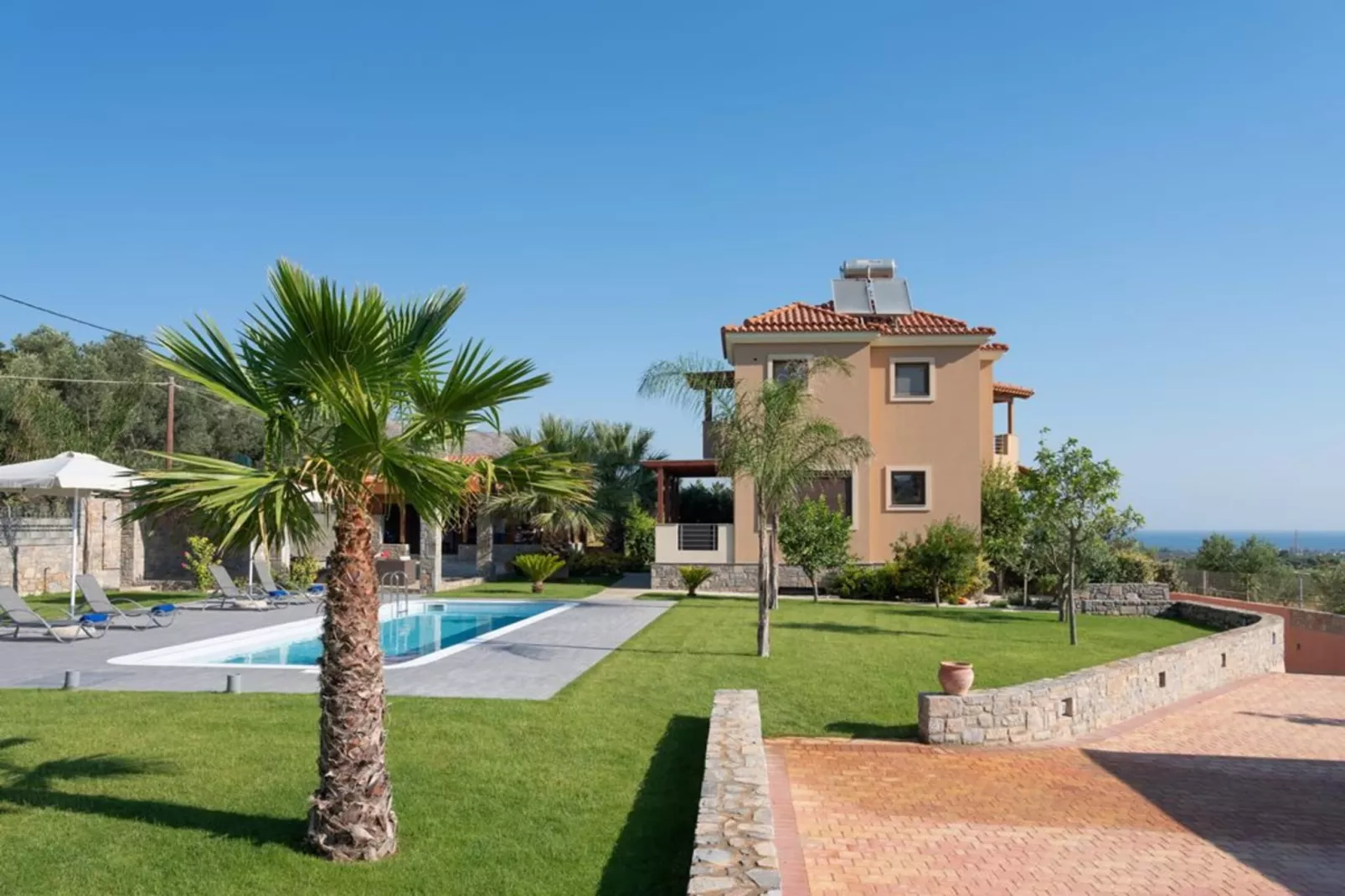 Villa David with private pool-Uitzicht zomer