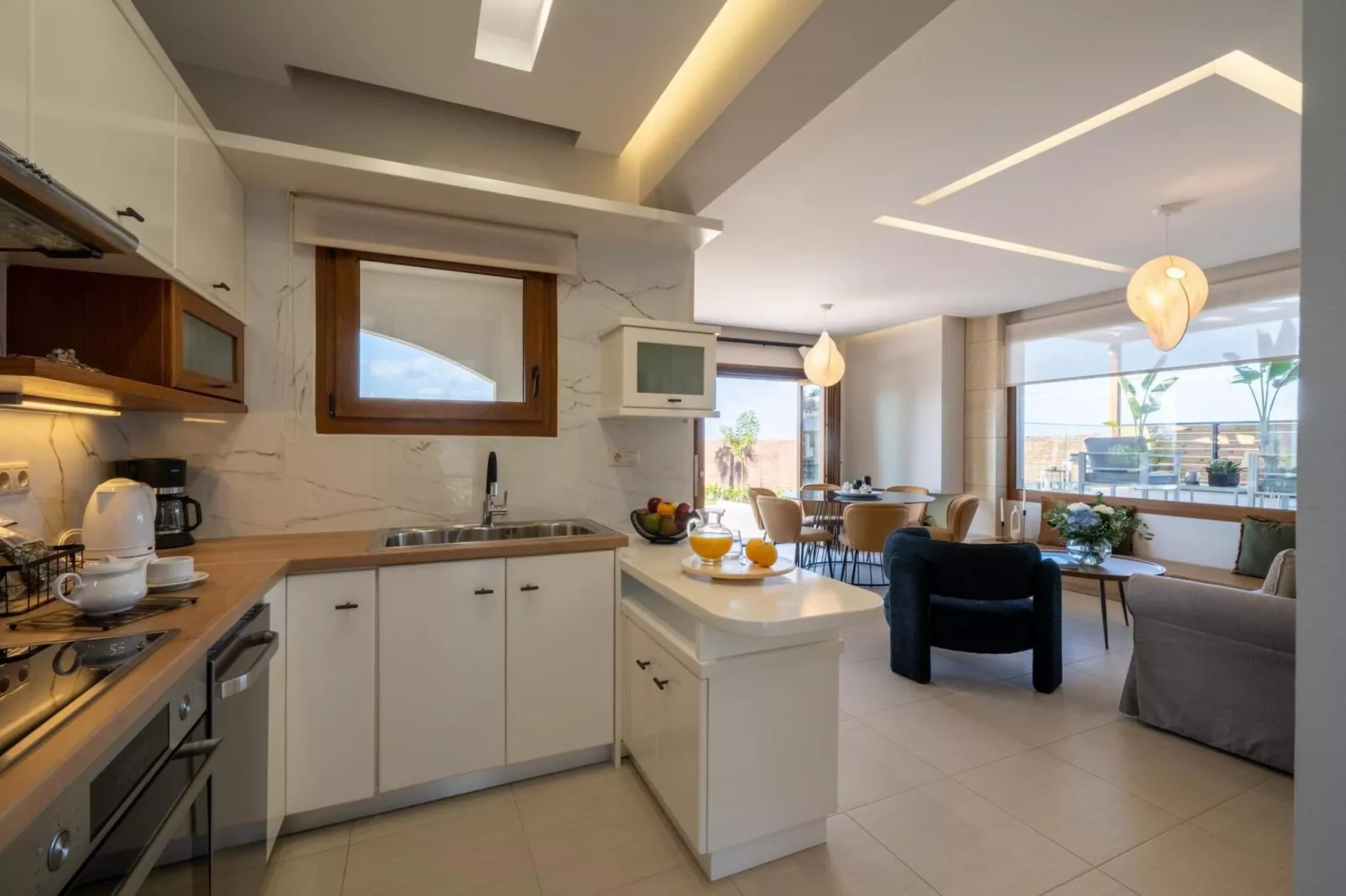 Villa Dimitra with swimming pool-Keuken