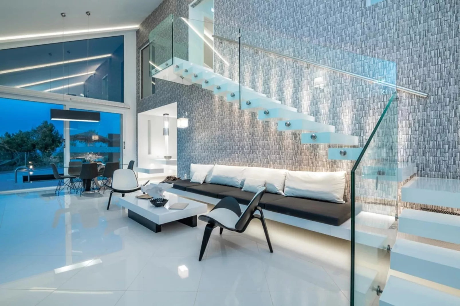 Luxury Villa Cavo Mare Meltemi with pool & jacuzzi-Woonkamer