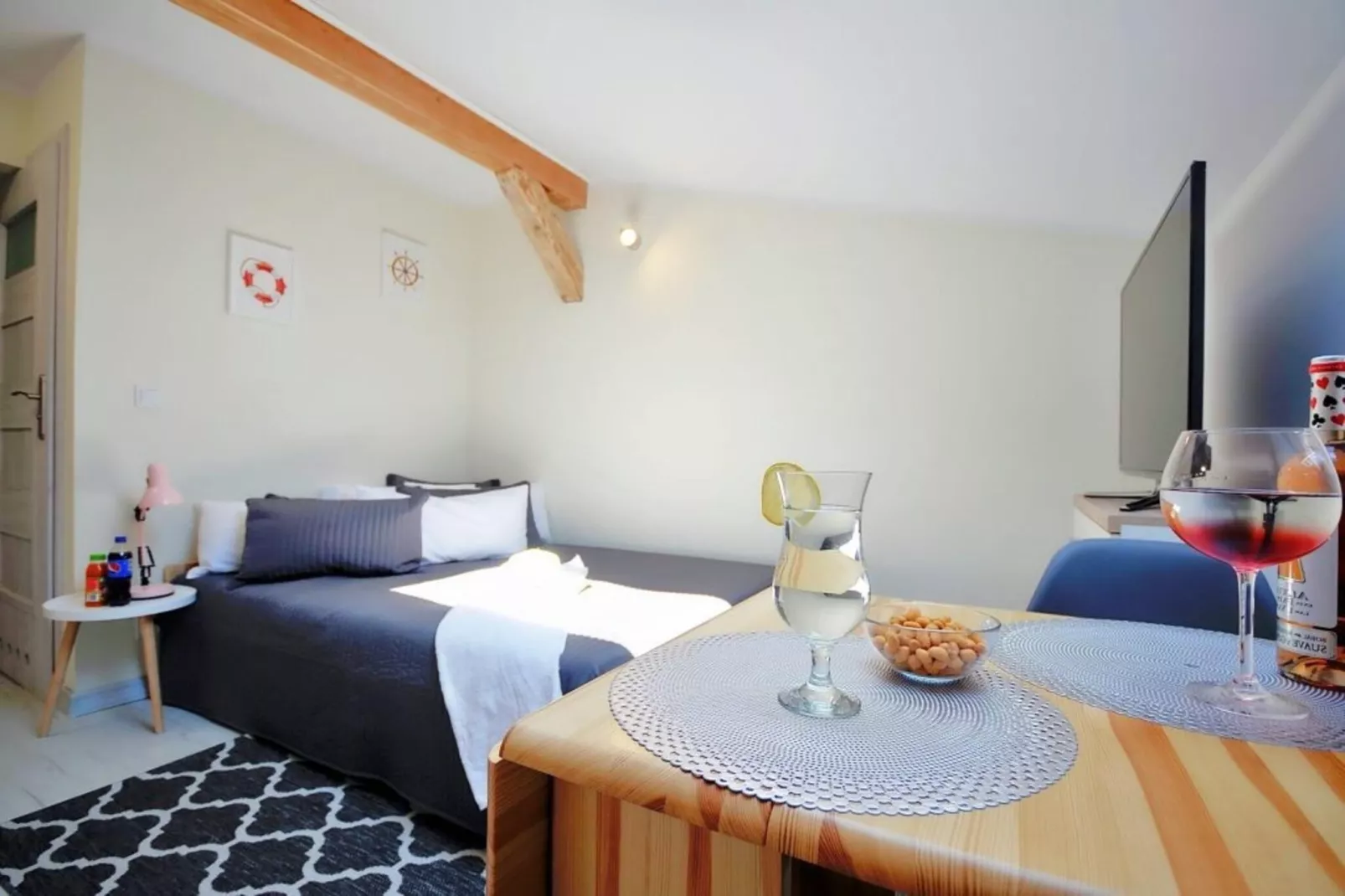 Studio 2-osobowe nr 3 16 m2 na poddaszu Ustronie Morskie-Slaapkamer