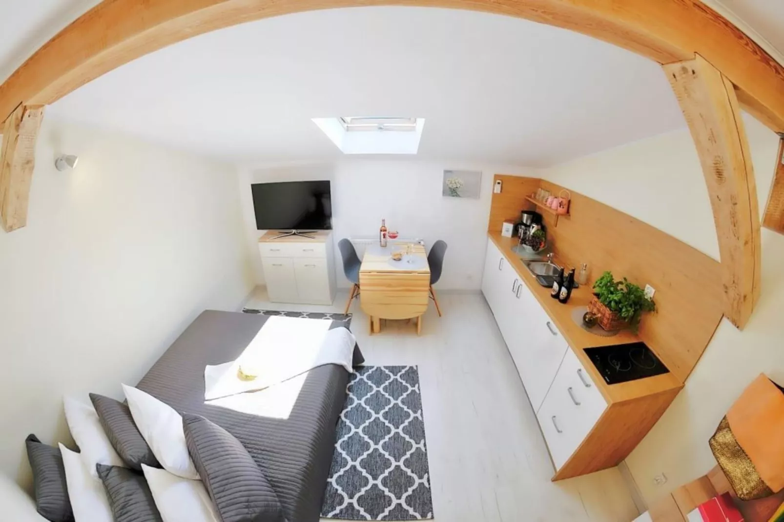 Studio 2-osobowe nr 3 16 m2 na poddaszu Ustronie Morskie-Slaapkamer
