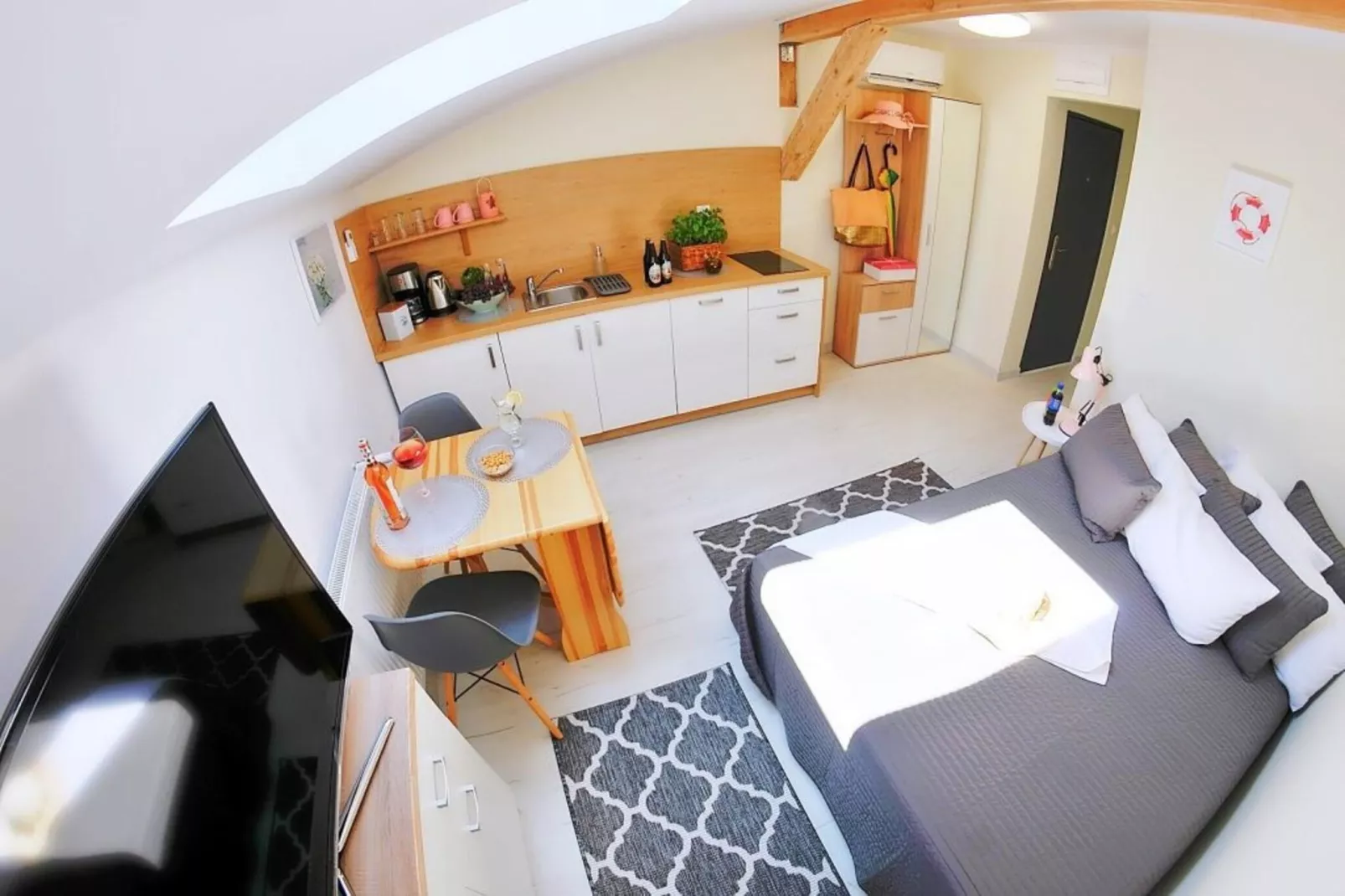 Studio 2-osobowe nr 3 16 m2 na poddaszu Ustronie Morskie-Slaapkamer