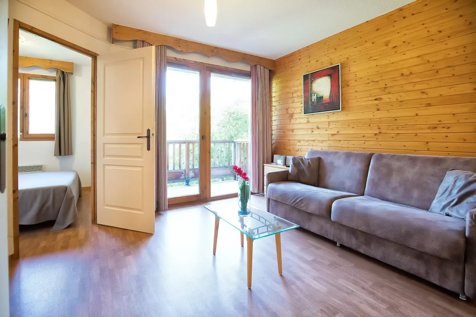 Hameau 3 203 - SPA & PISCINE appartement 4 pers-Woonkamer