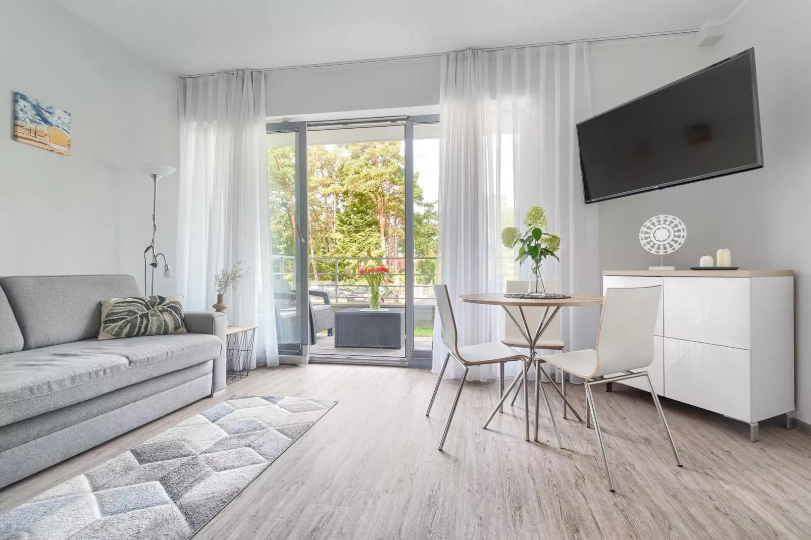 Apartament 4-osobowy Grunwaldzka 12A-2 Pobierowo-Woonkamer