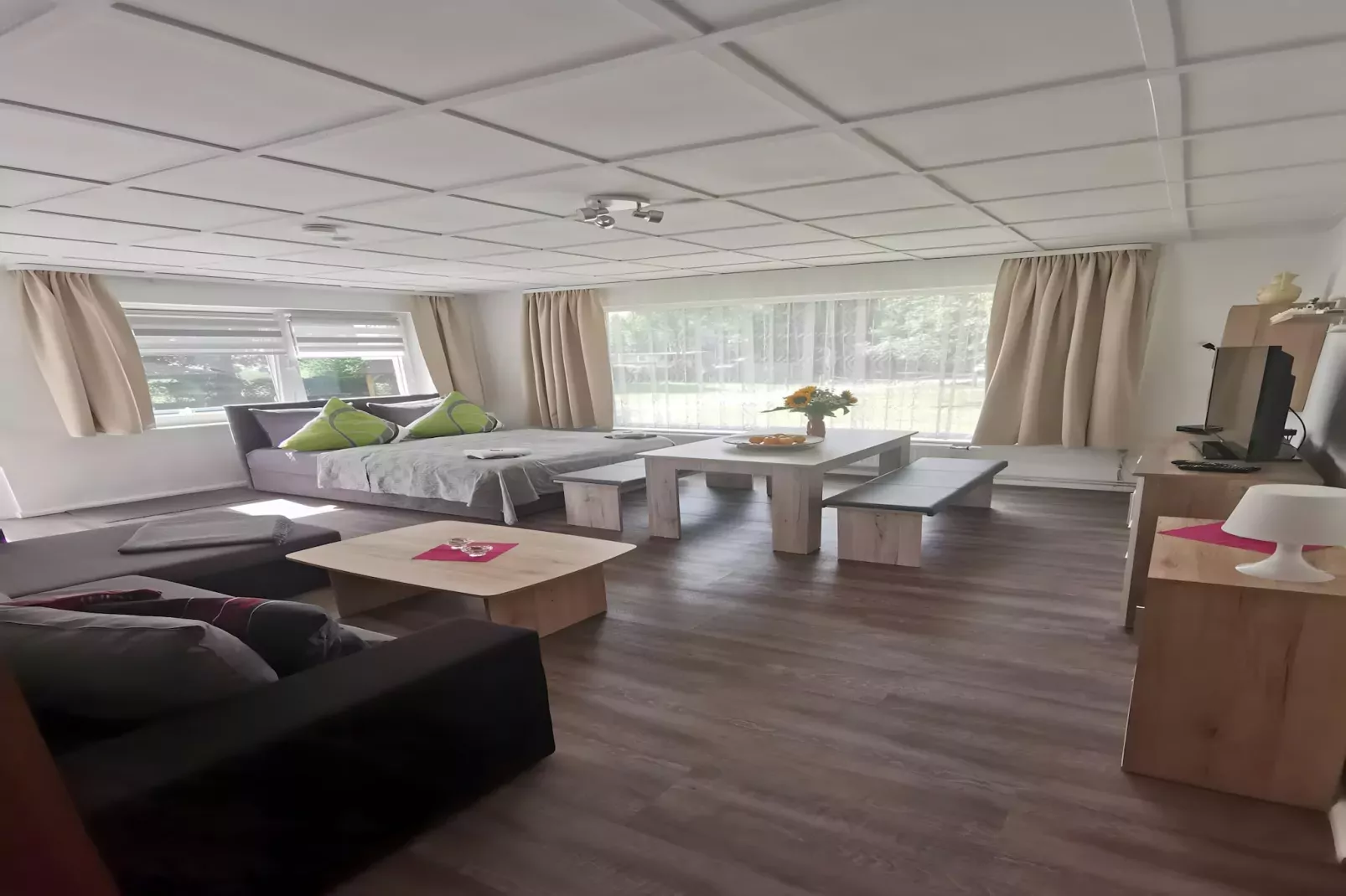 Ferienwohnung am Goldberger See-Woonkamer