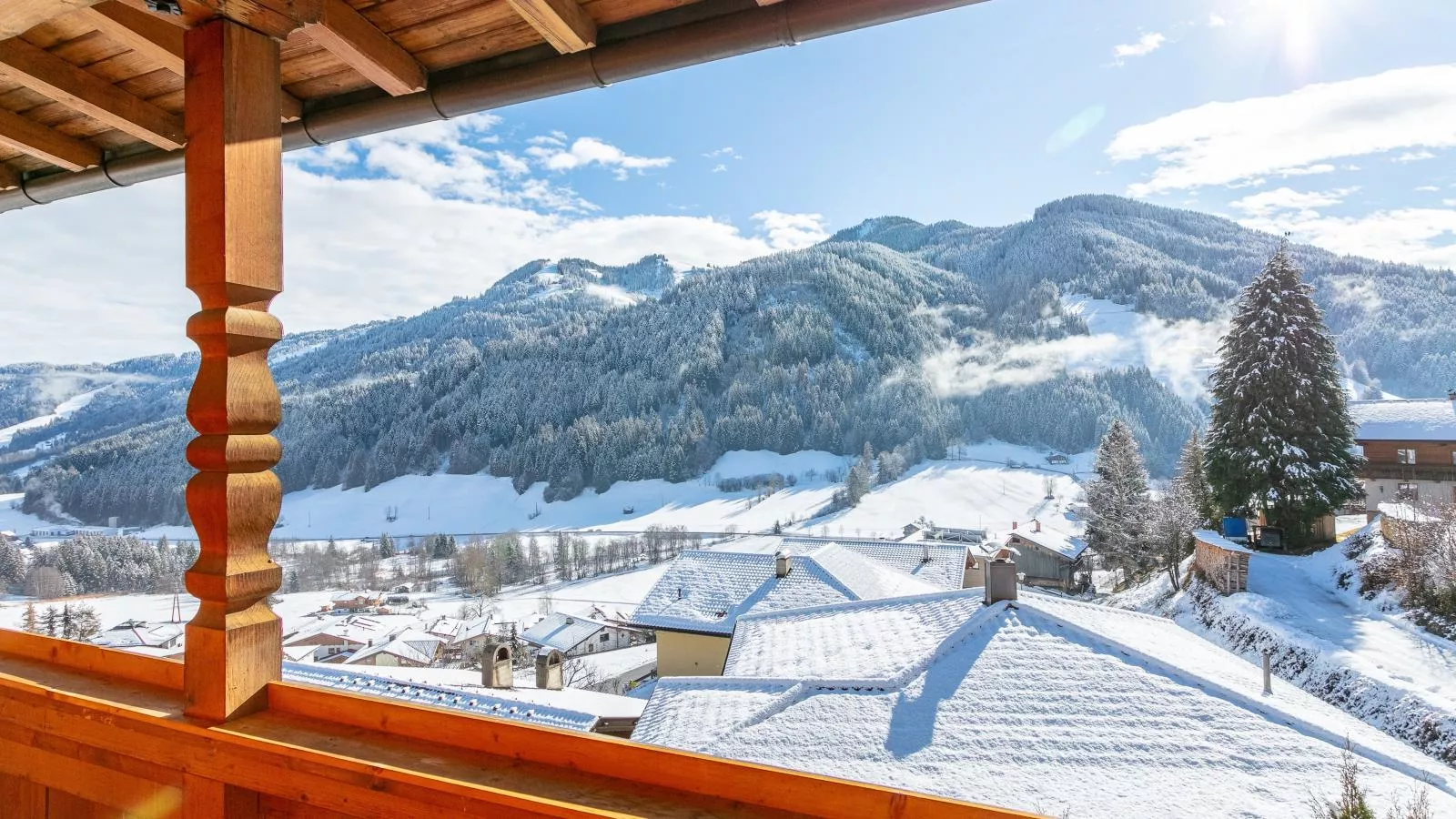 Landhaus Sonnenzauber-Uitzicht winter