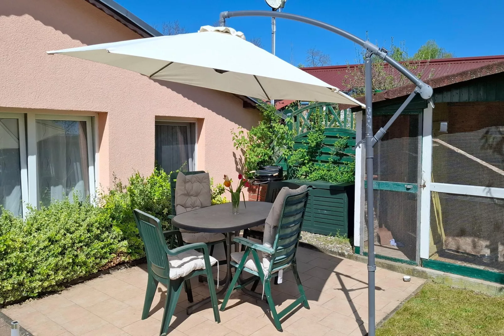 Ferienbungalow Kröpelin-Terrasbalkon