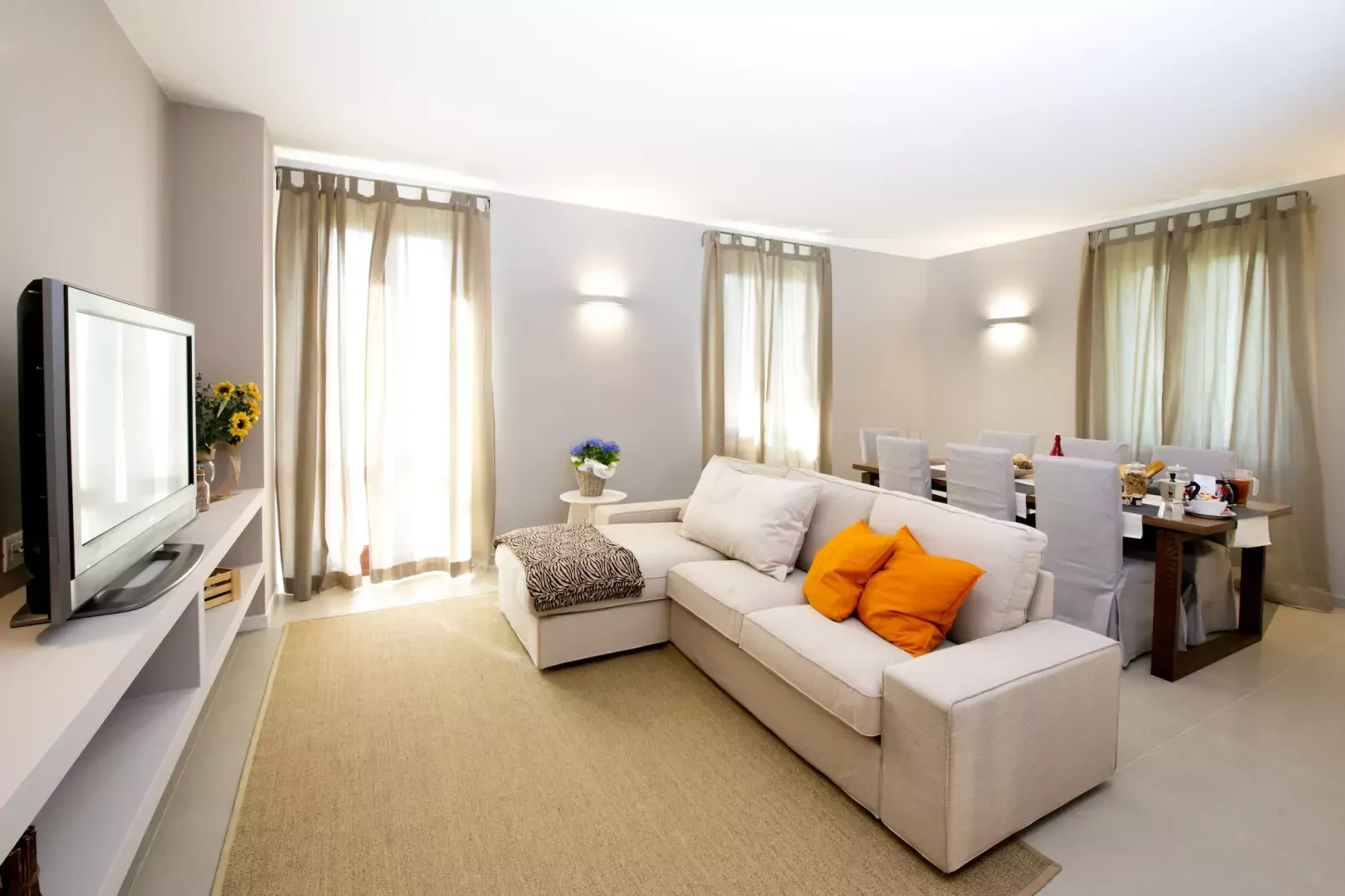 Apartment Limone Residence Nautic Resort San Carlo Gargnano-Quadrilo 110qm-Woonkamer