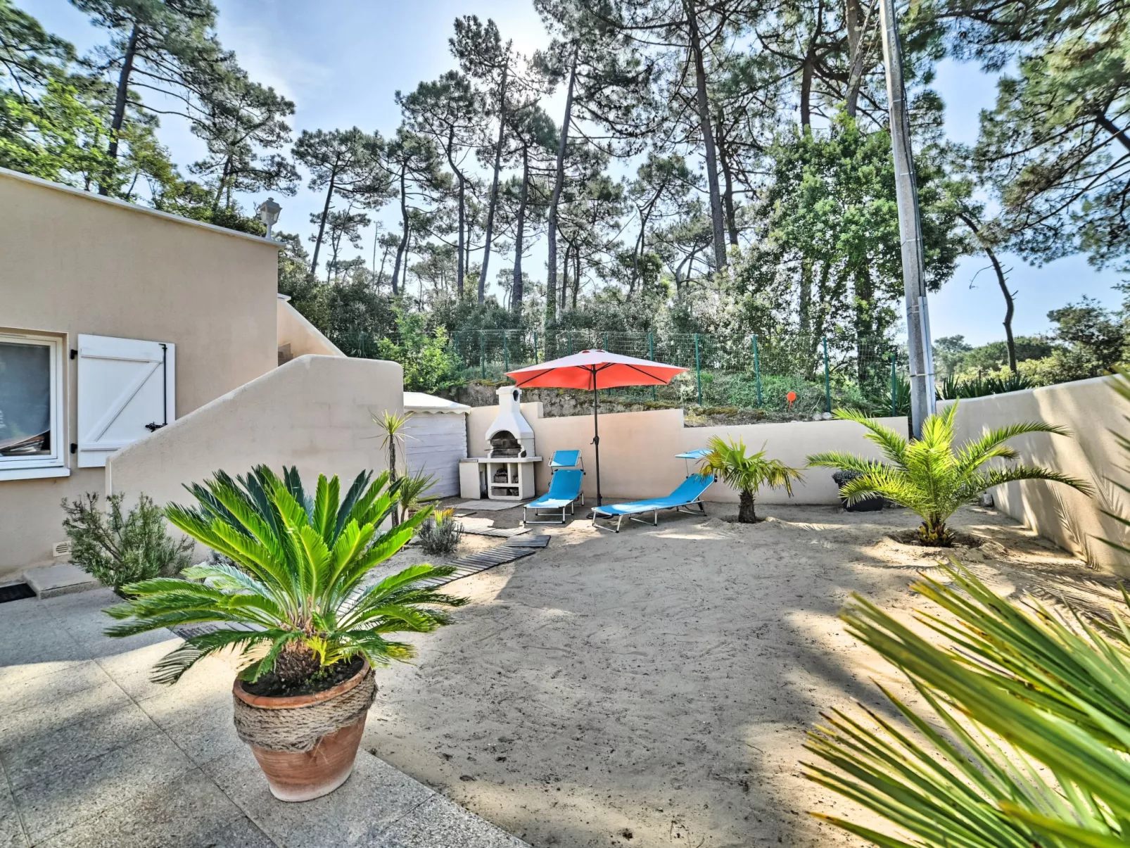 outside