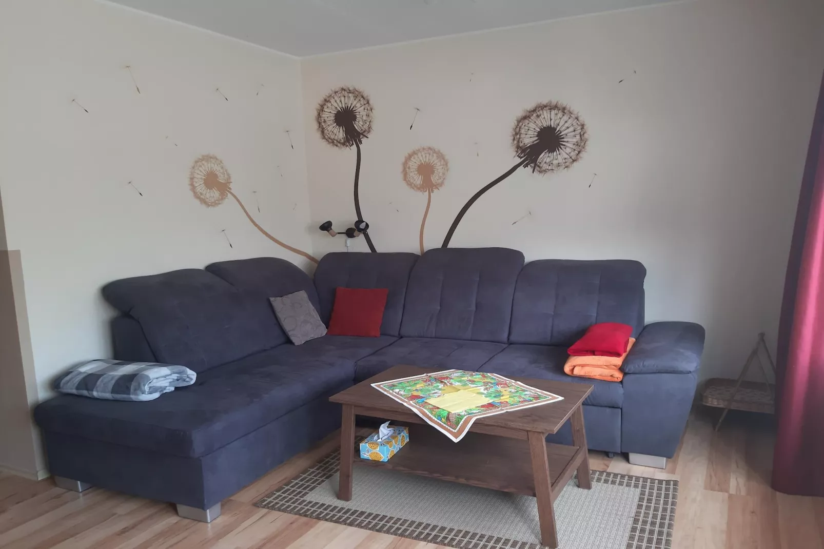 Ferienwohnung am Wald / Büdnerreihe-Woonkamer