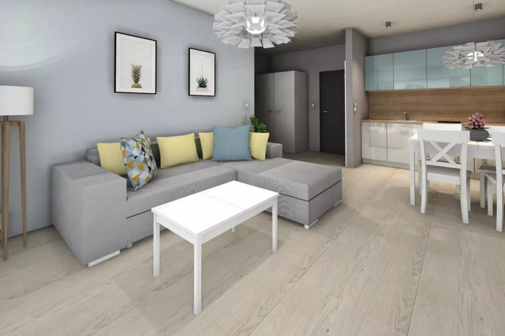 Apartamenty przy Nadmorskiej 104 38m2 Grzybowo-Woonkamer