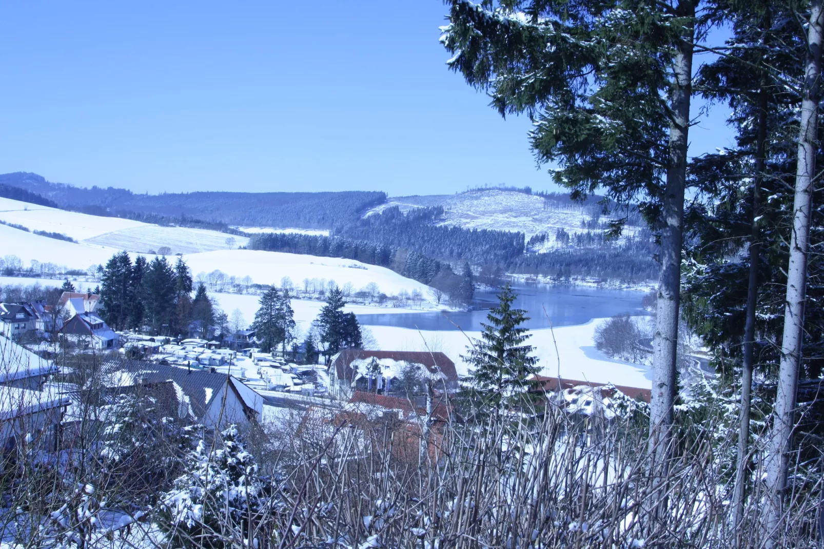 Sauerland - Diemelsee-Uitzicht winter