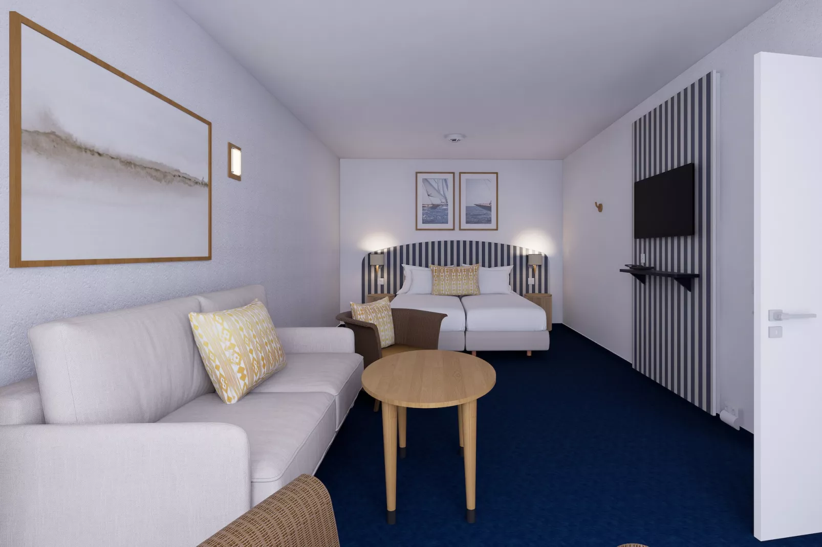 IFA Binz Ferienpark -2 Raum App 39 qm-Woonkamer