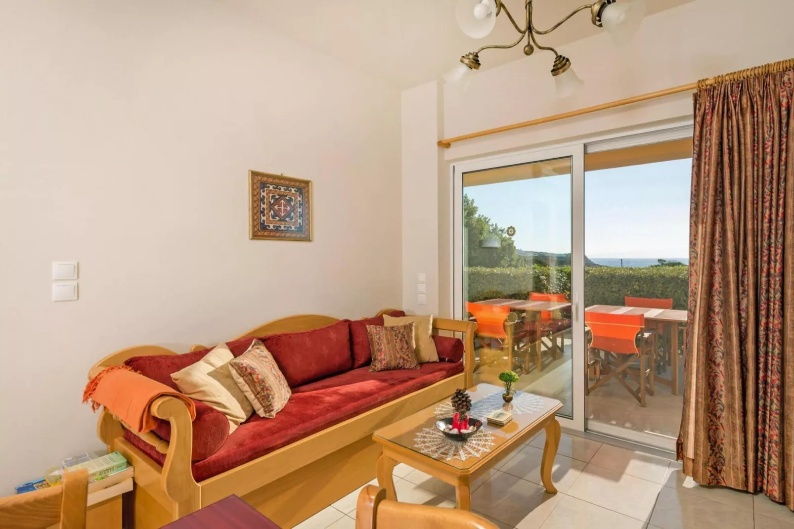 Apartments Cretan View, Chania-1 bedroom-app.-Woonkamer