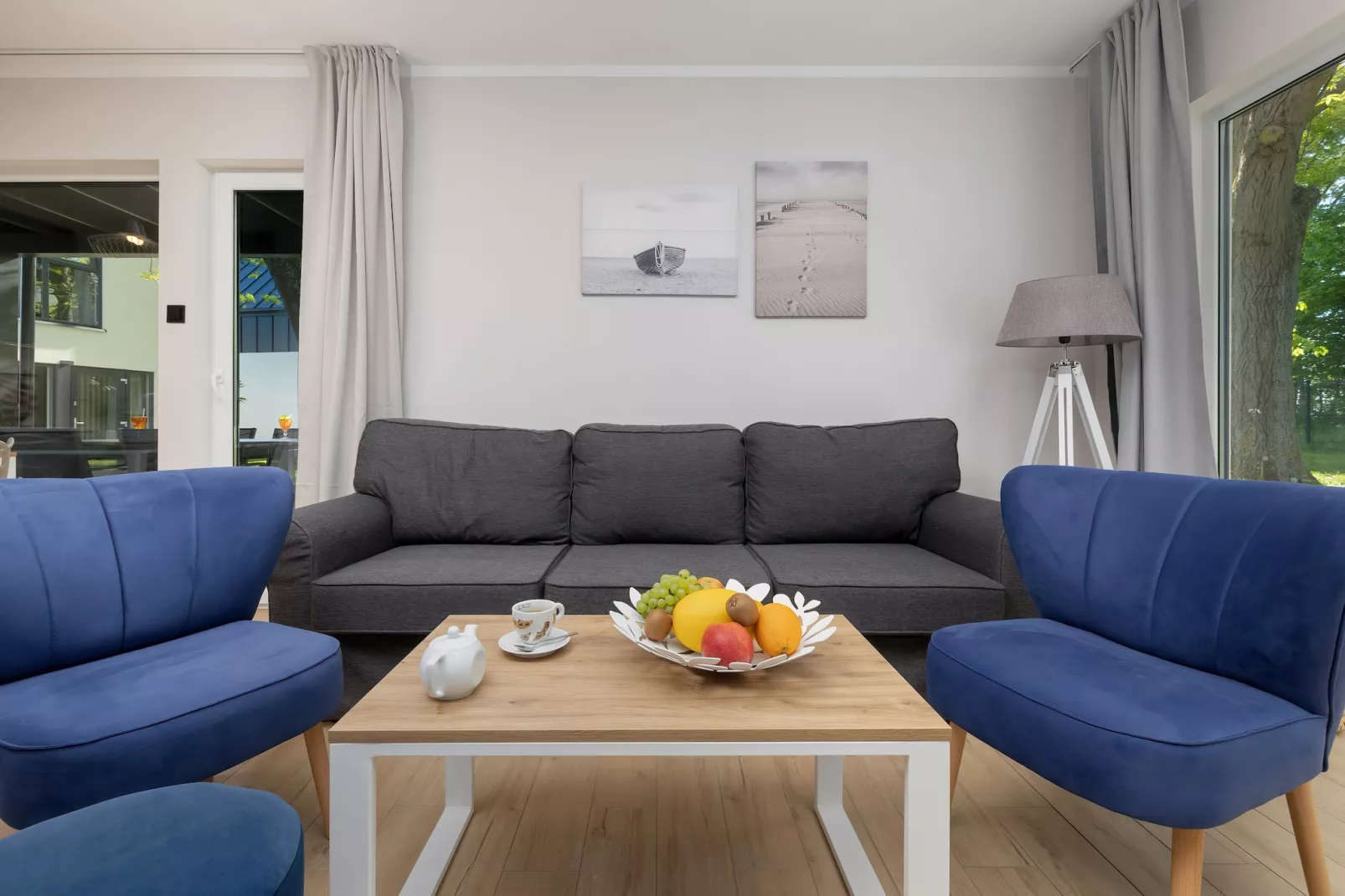 Villa Hoff Ferienhäuser Domek 6 Pers-Woonkamer