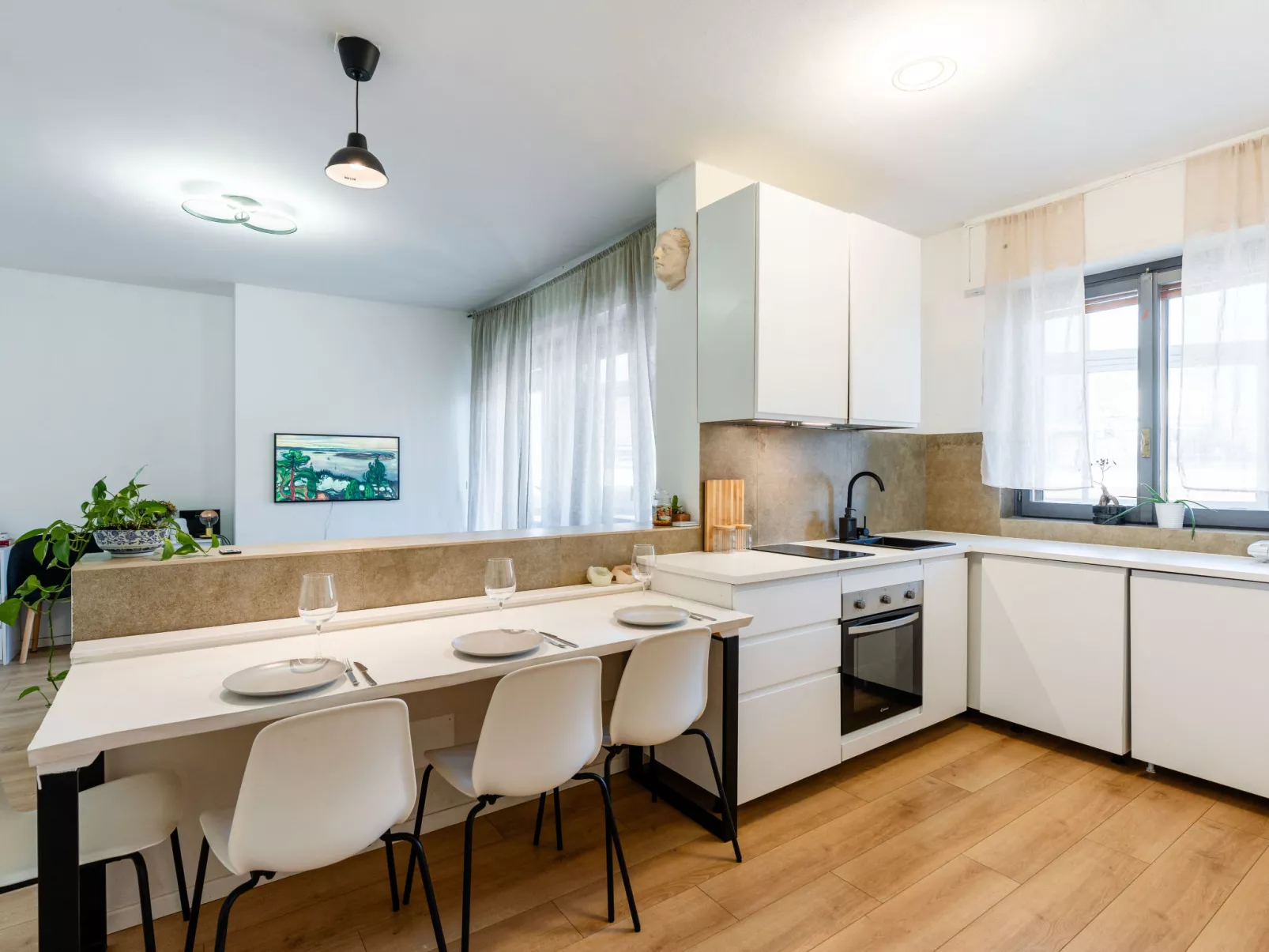 Seaview, Modern Apartment-Binnen