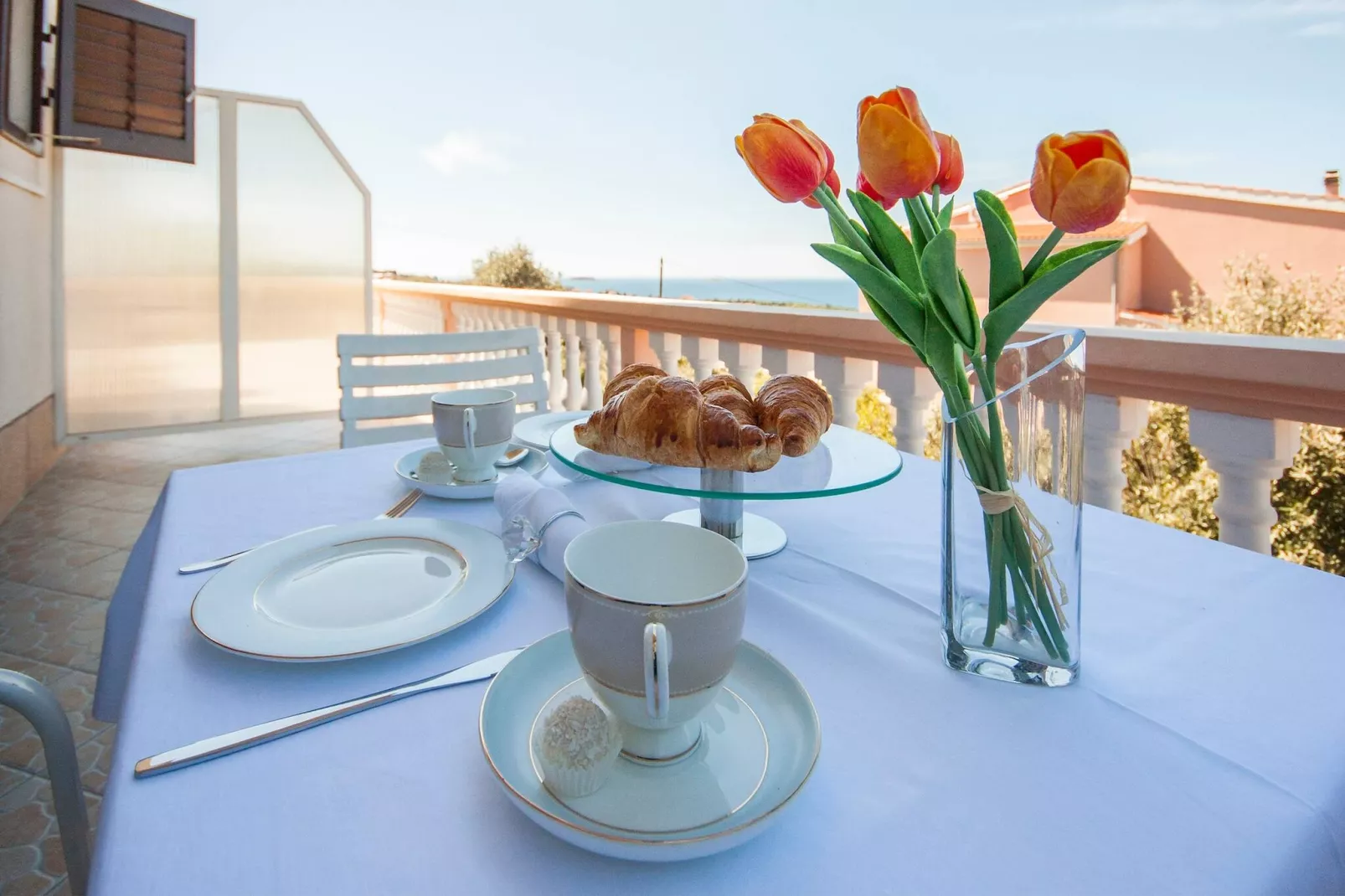 Apartments and Rooms Mikelin - Blue Room 3-Terrasbalkon