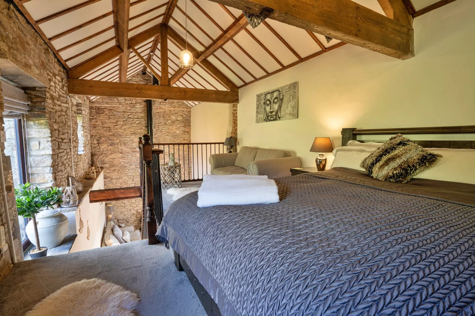 End Barn at Blackclough Farm-Slaapkamer