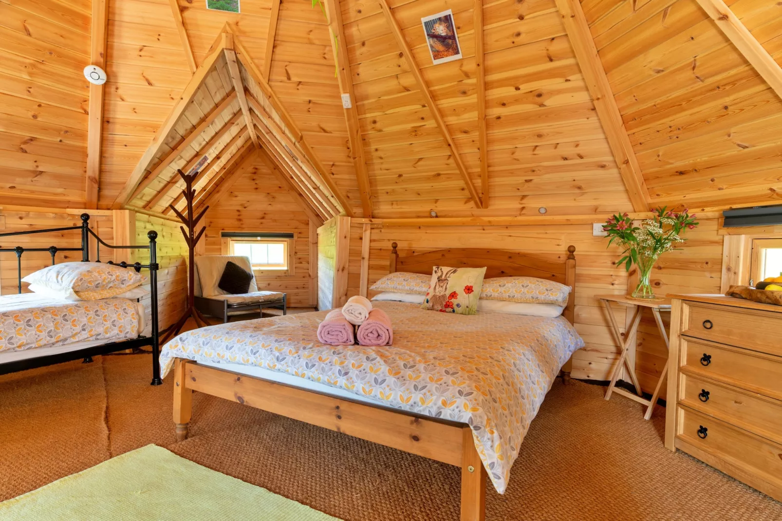 'Exmoor' Wooden Eco-Lodge-Slaapkamer