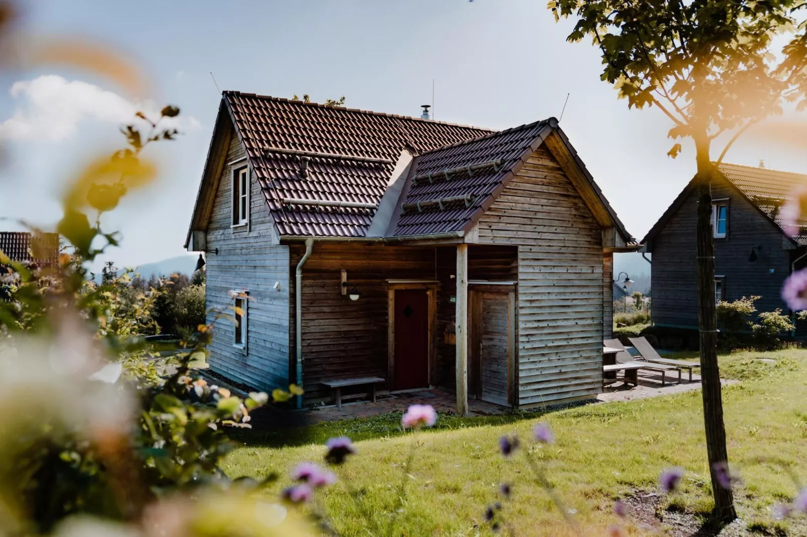 Ferienhaus Typ Premium Lodge Plus 4 Personen-Buitenkant zomer