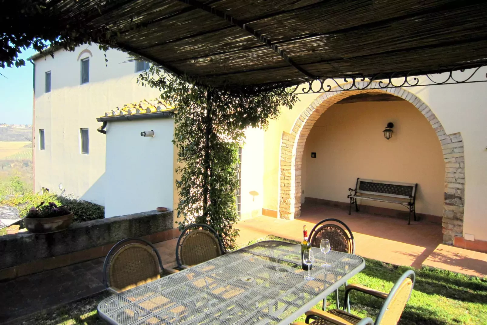 Rosa-Terrasbalkon